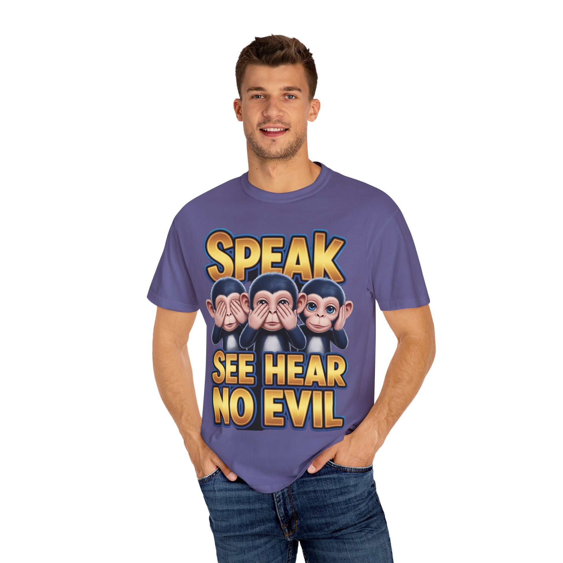 Graphic T-Shirt Speak See Hear No Evil design #2
