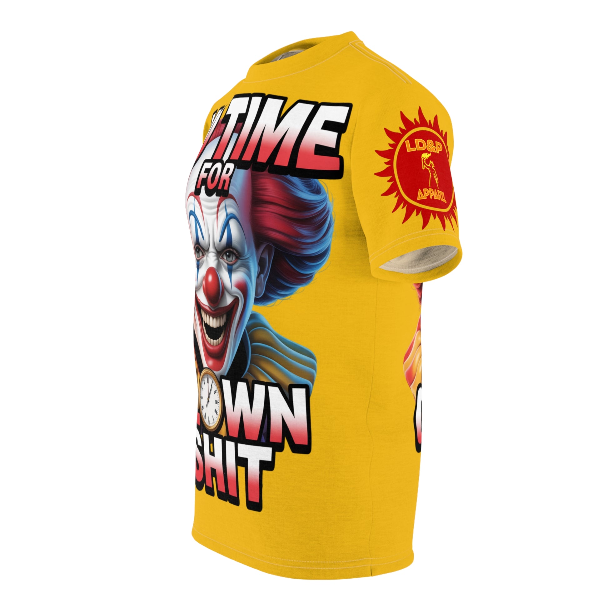 T-Shirt No Time For Clowns Unisex yellow