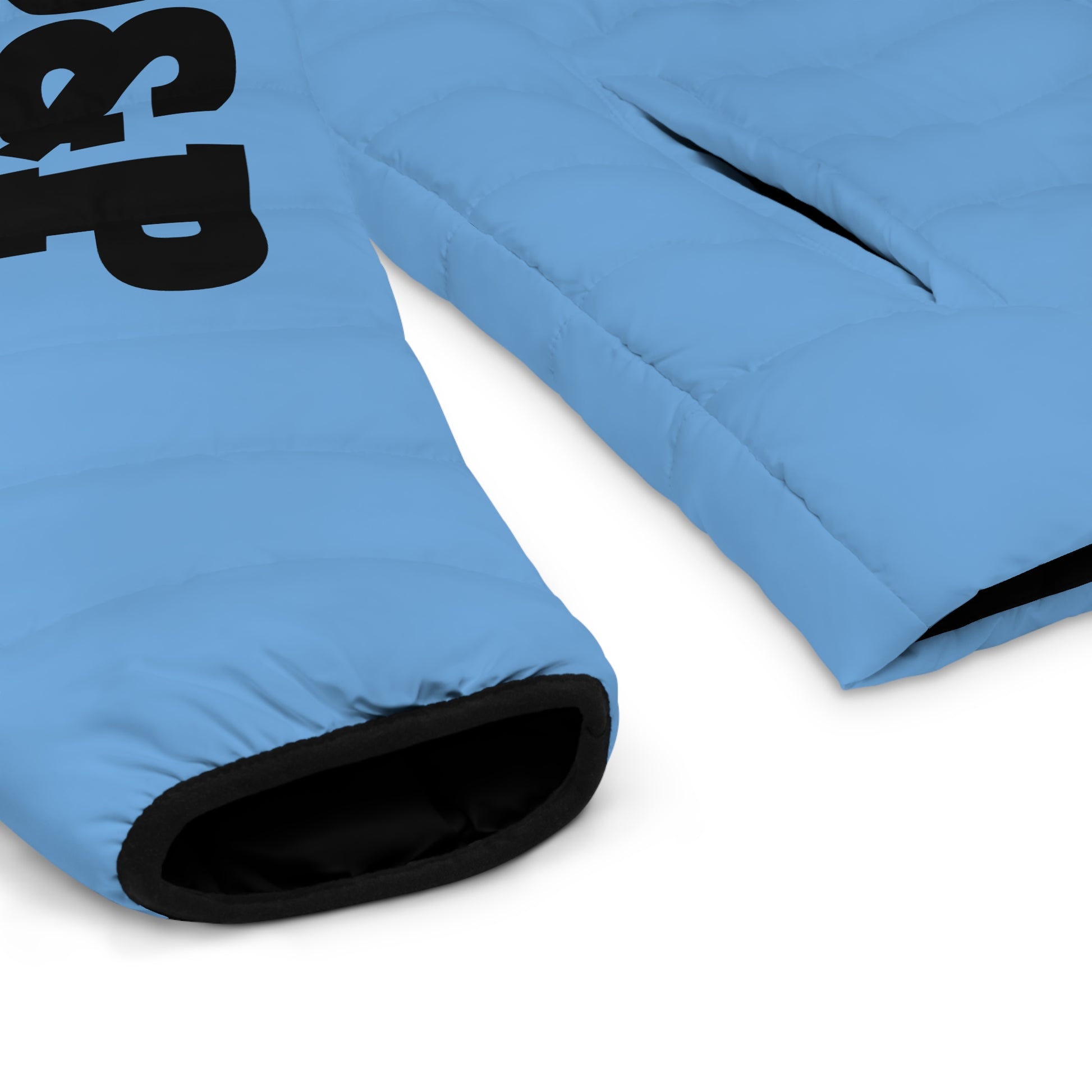 Puffer Jacket Hoodie - Twin City HUSTLER LD&P APPAREL DESIGN light blue