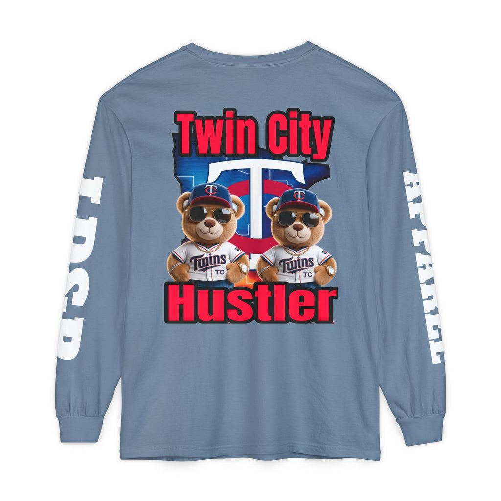 Twin City HUSTLER Long Sleeve T-Shirt - LD&P Apparel Design #2