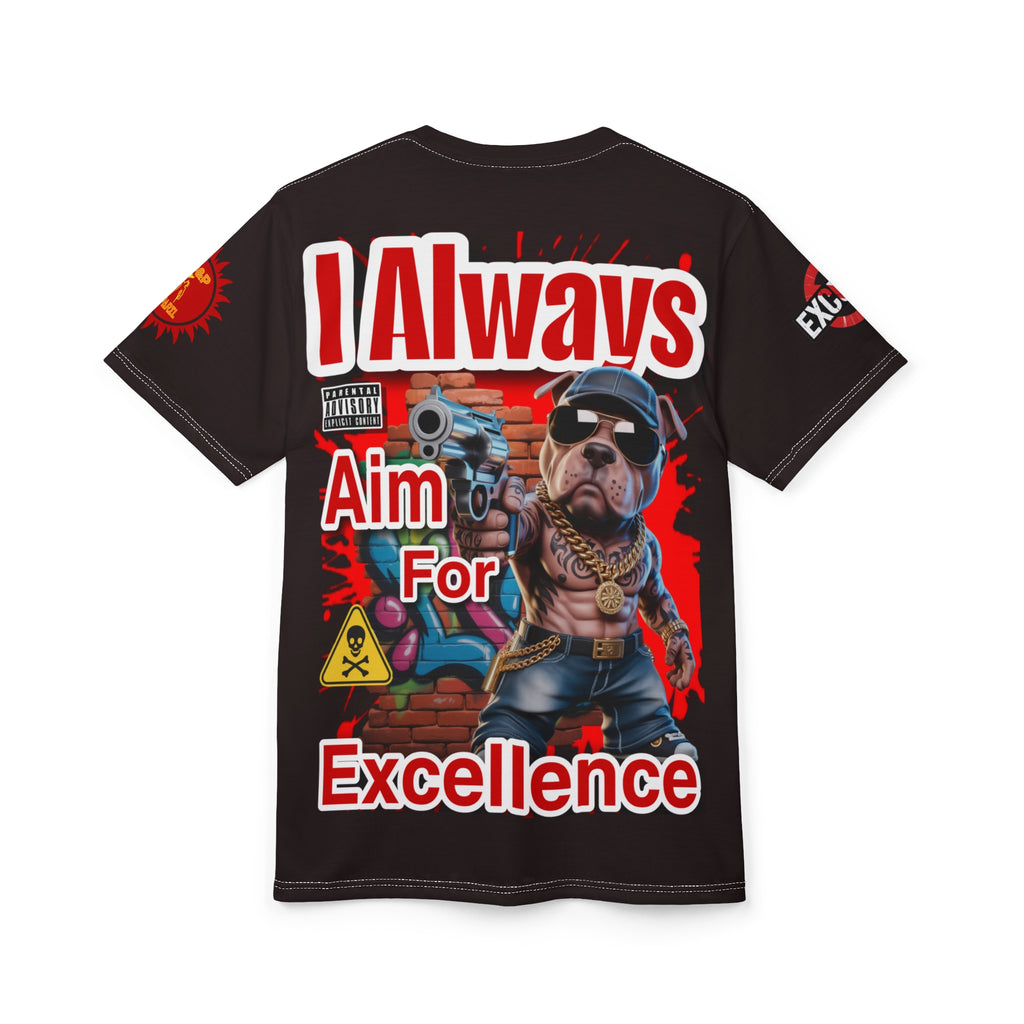 I Always Aim For Excellence LD&P APPAREL GRAPHIC Tee Black