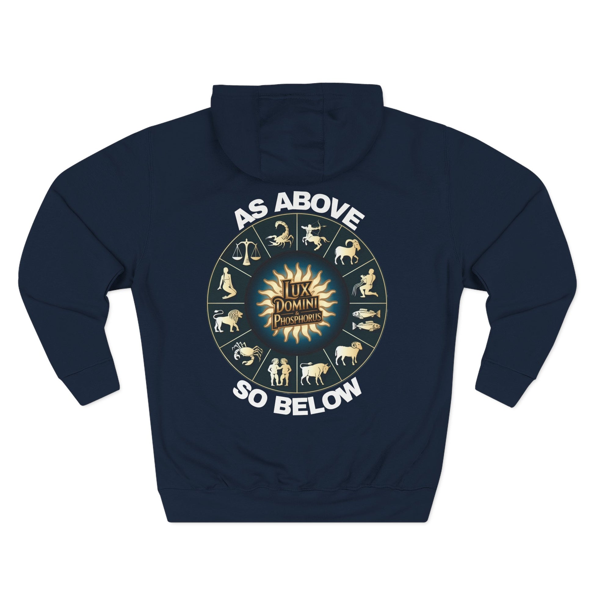 Fleece Hoodie - Lux Domini and Phosphorus Design - Above So Below
