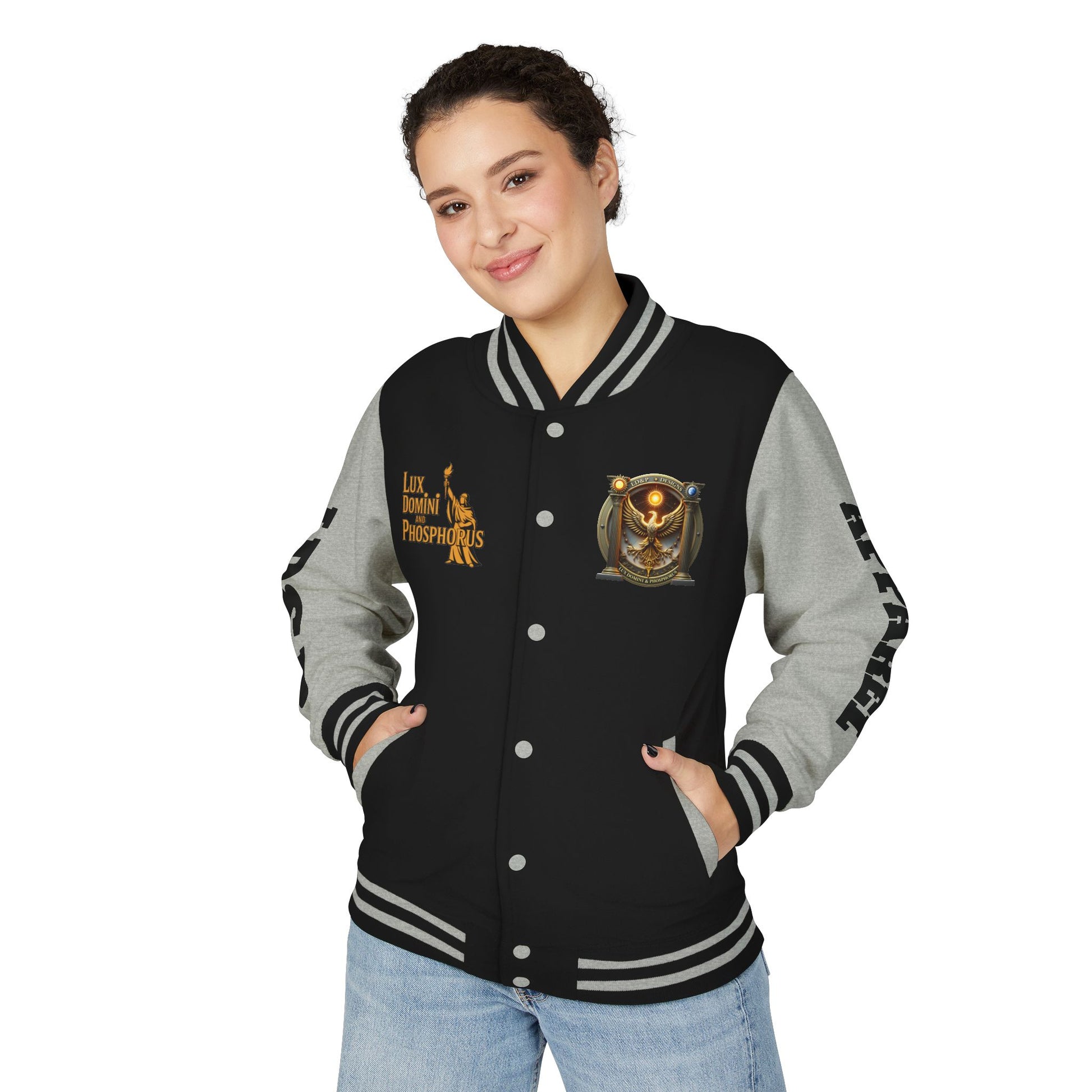 Letterman Jacket LD&P APPAREL Logo Design