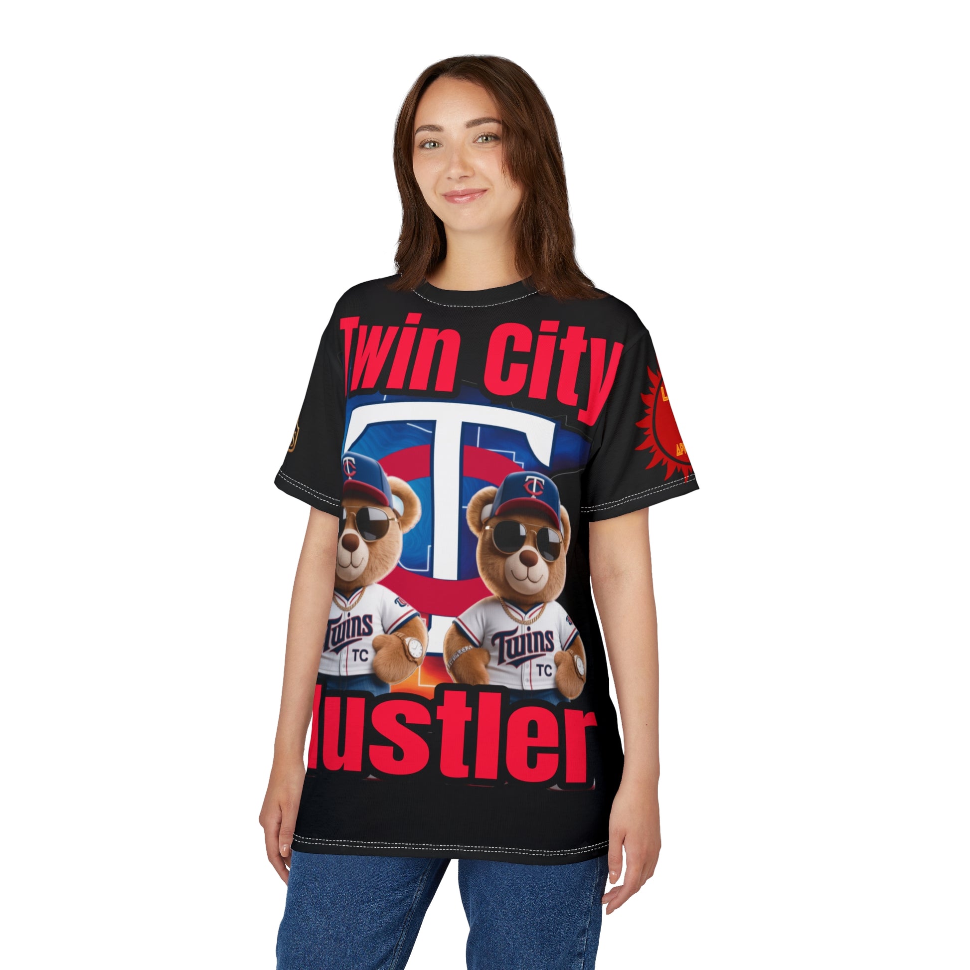 Twin City HUSTLER Print Unisex Cut & Sew Tee