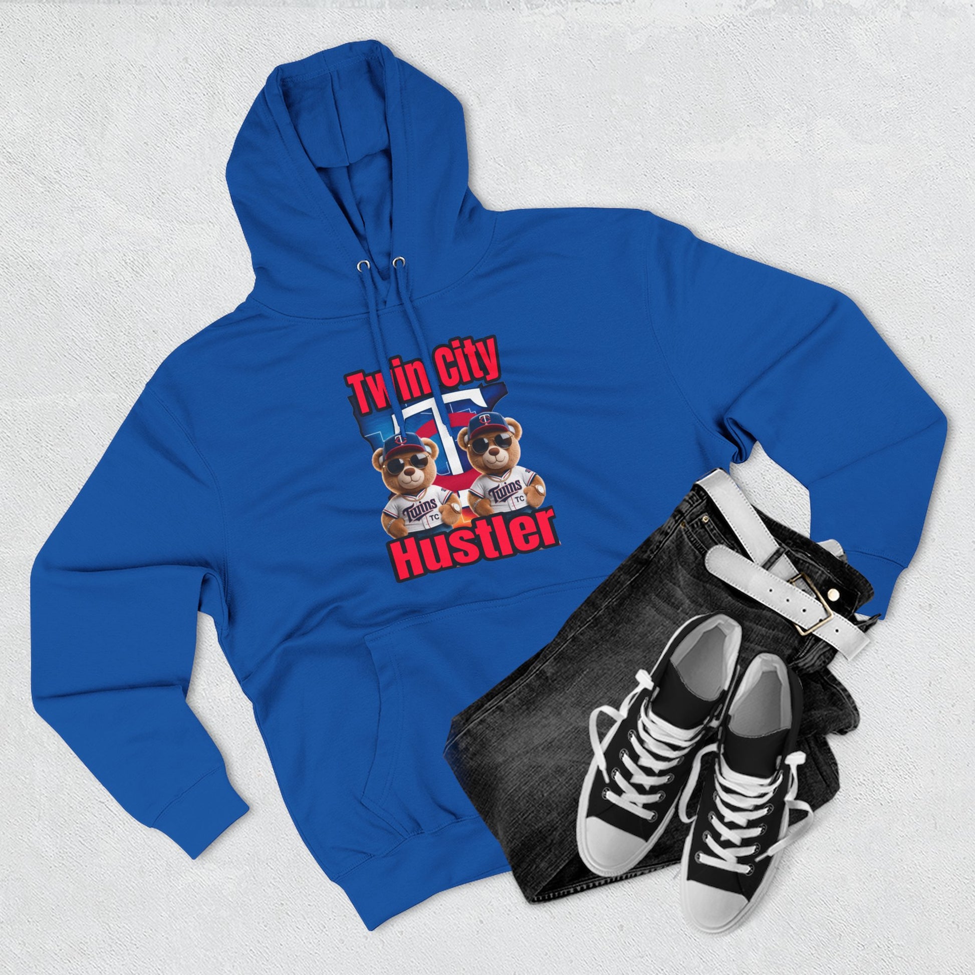 Fleece Hoodie Twin City HUSTLER Design