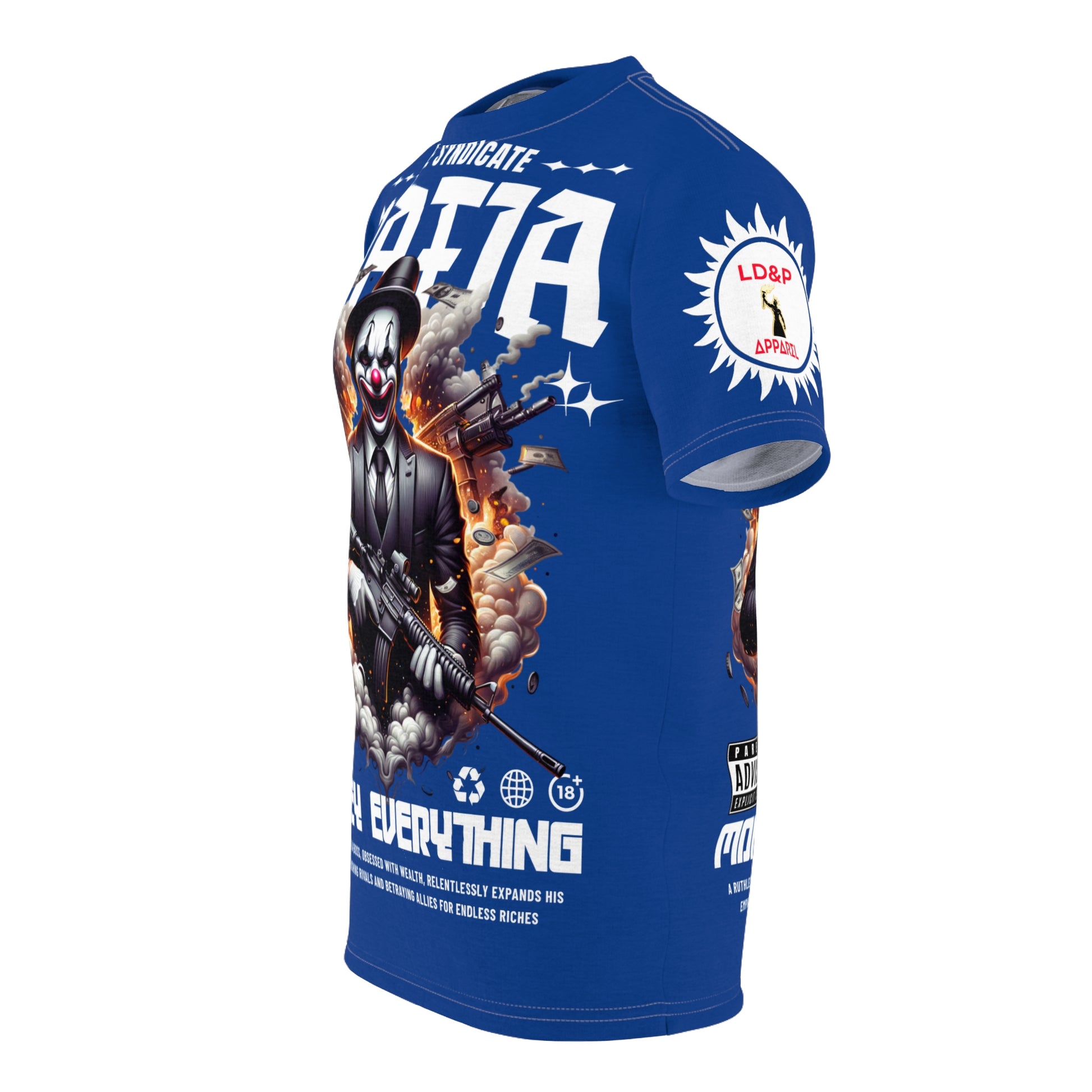 Mafia Crime Syndicate LD&P APPAREL Graphic Tee BLUE