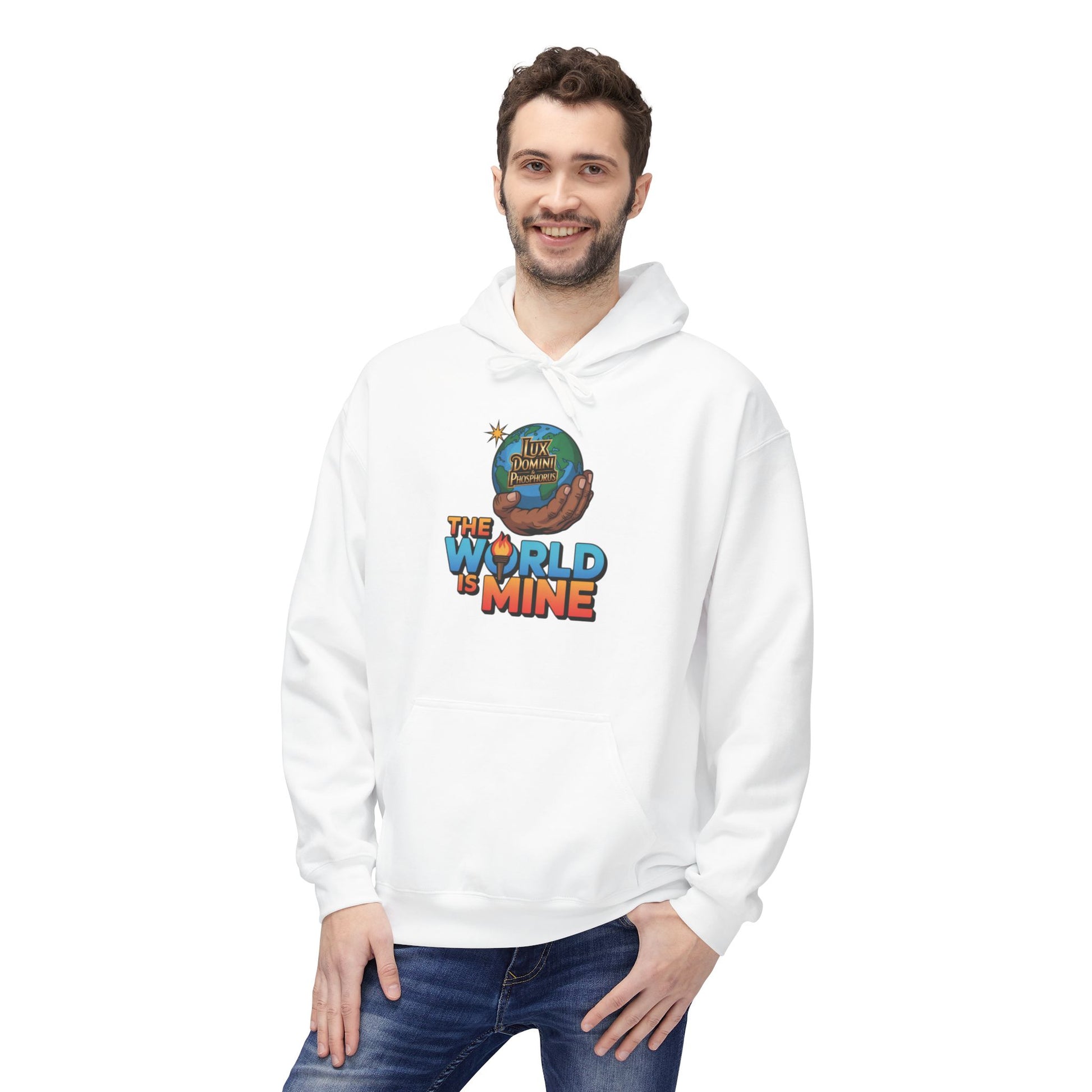 Hoodie Lux Domini and Phosphorus Design The World is Mine