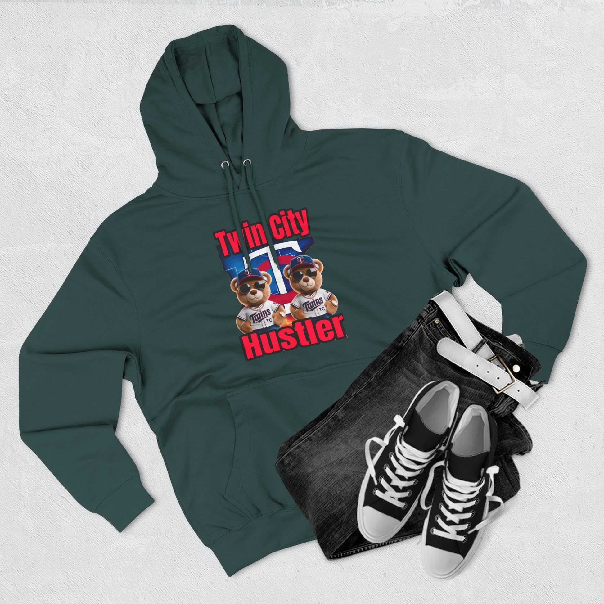 Fleece Hoodie Twin City HUSTLER Design