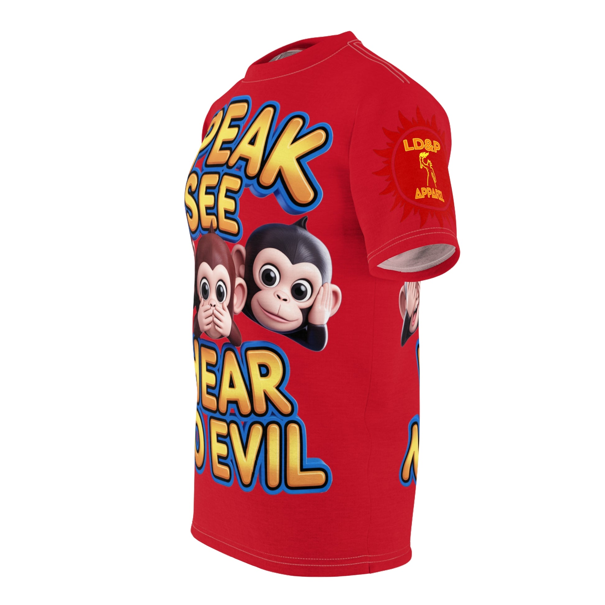 T-Shirt Speak See Hear No Evil Red