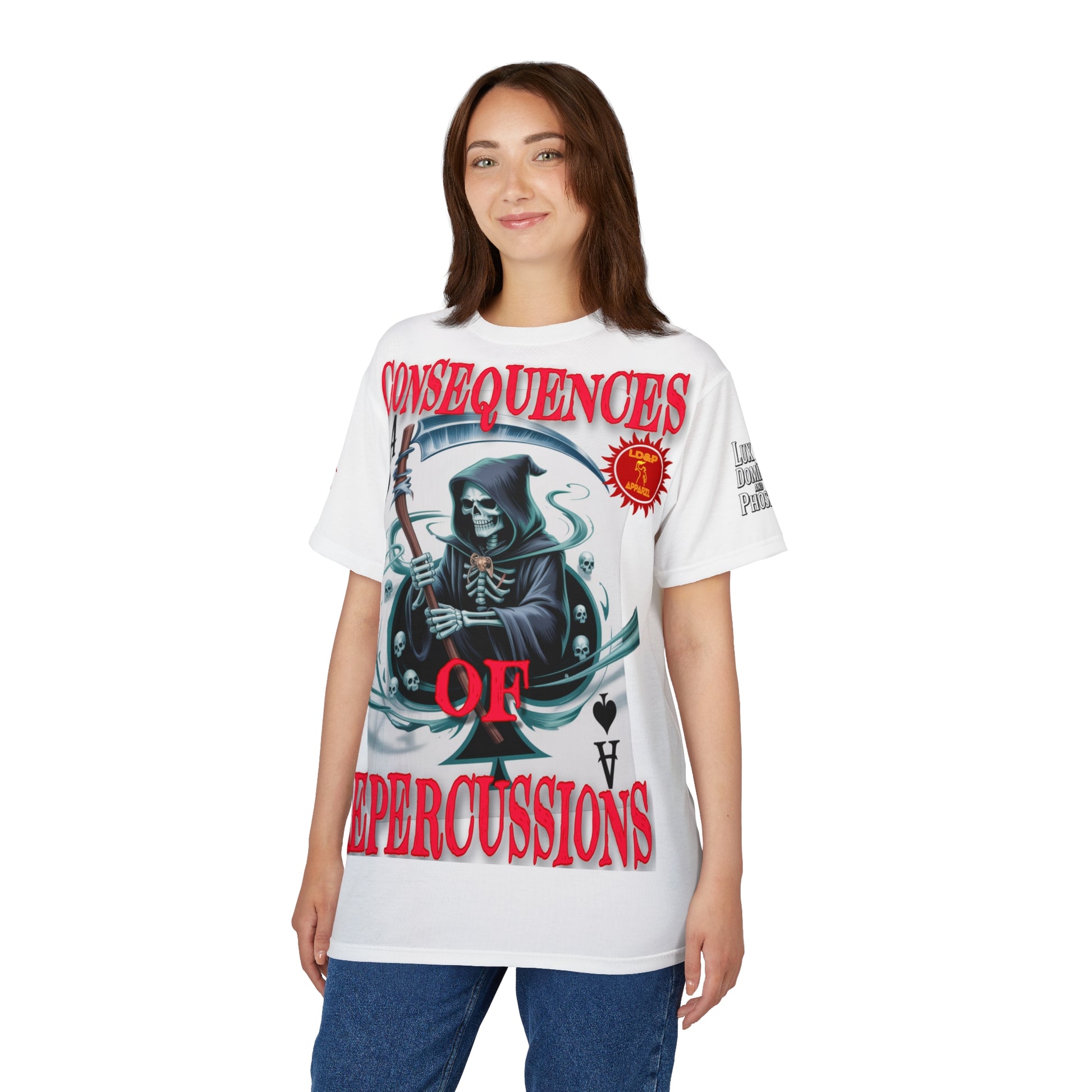 Consequences of Repercussions Graphic Shirt LD&P APPAREL White
