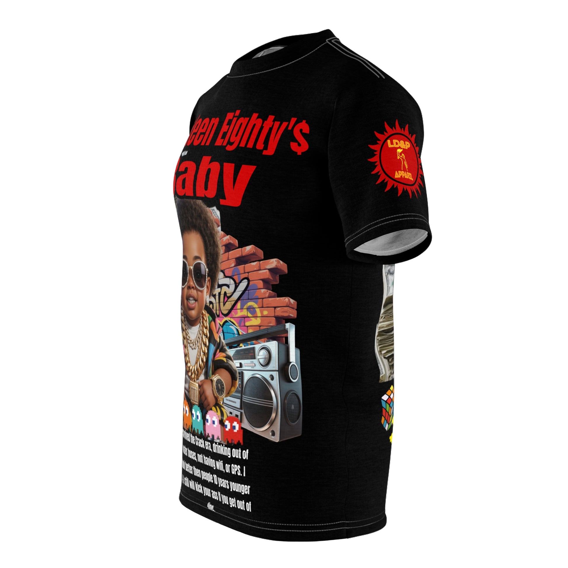 Nineteen Eighty's Baby Graphic Tee LD&P APPAREL Black