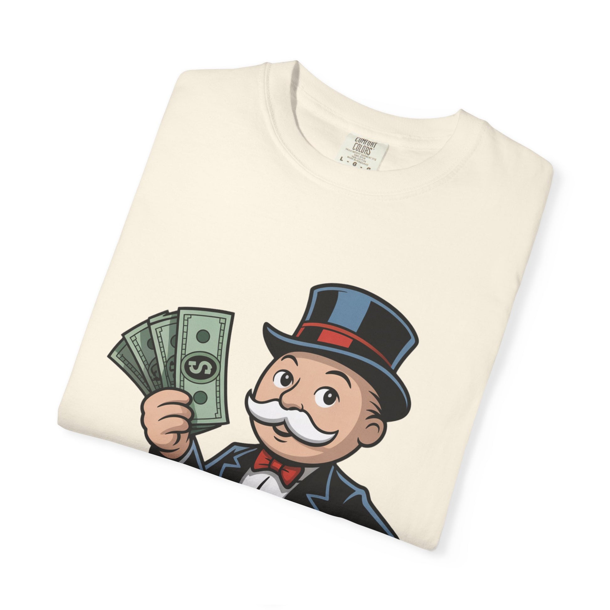 Garment-Dyed T-shirt Money Piece of Mind Design