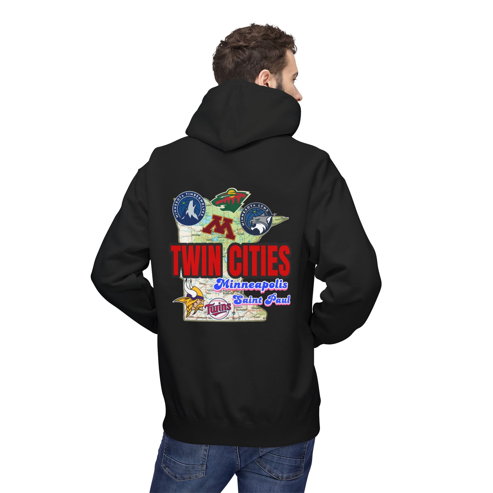 Fleece Hoodie Twin Cities Minneapolis St Paul Design