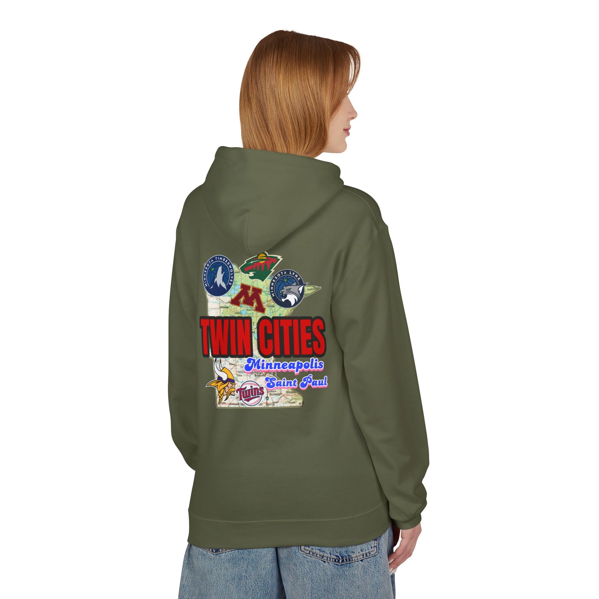 Fleece Hoodie Twin Cities Minneapolis St Paul Design