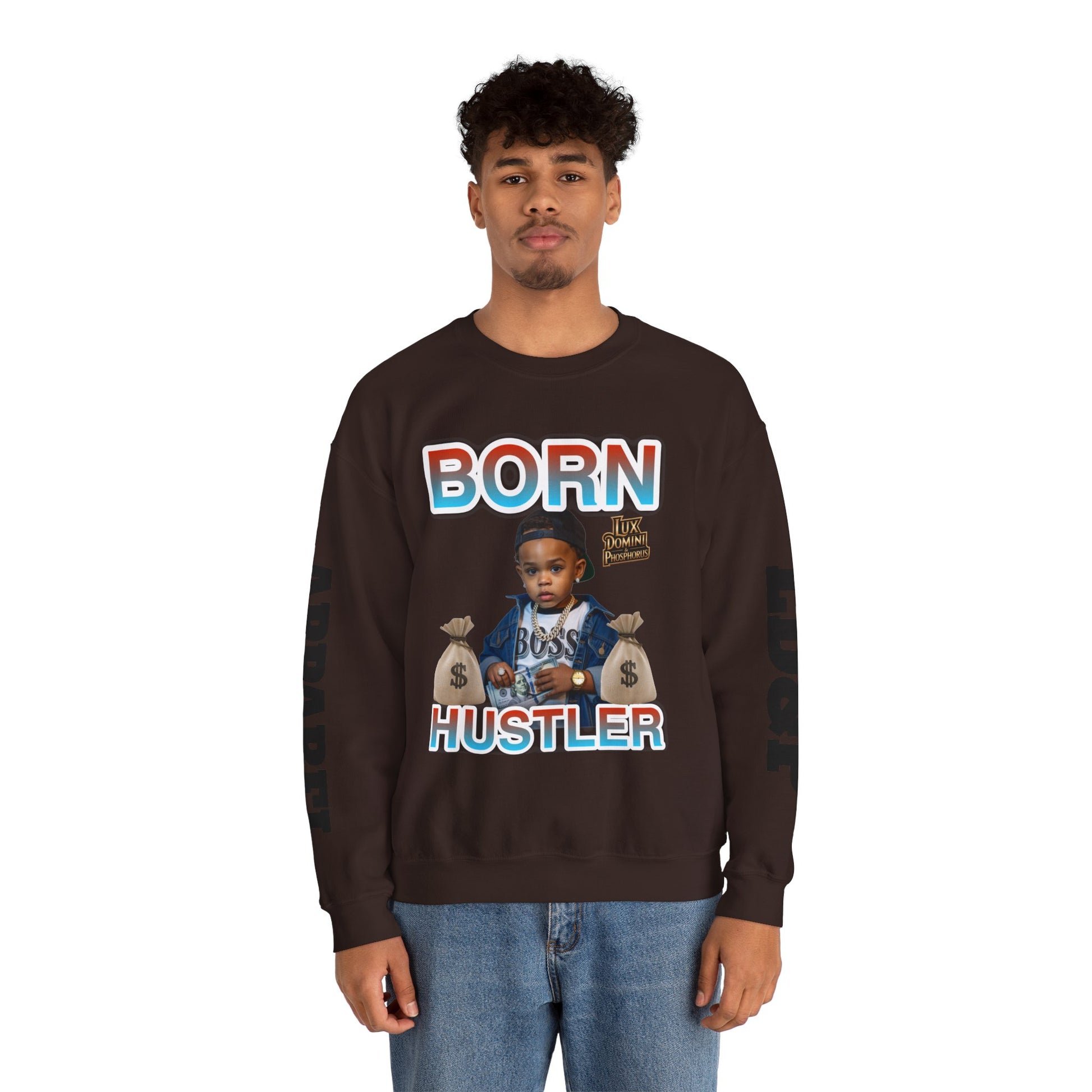 Crewneck Sweatshirt - Born Hustler LD&P Apparel