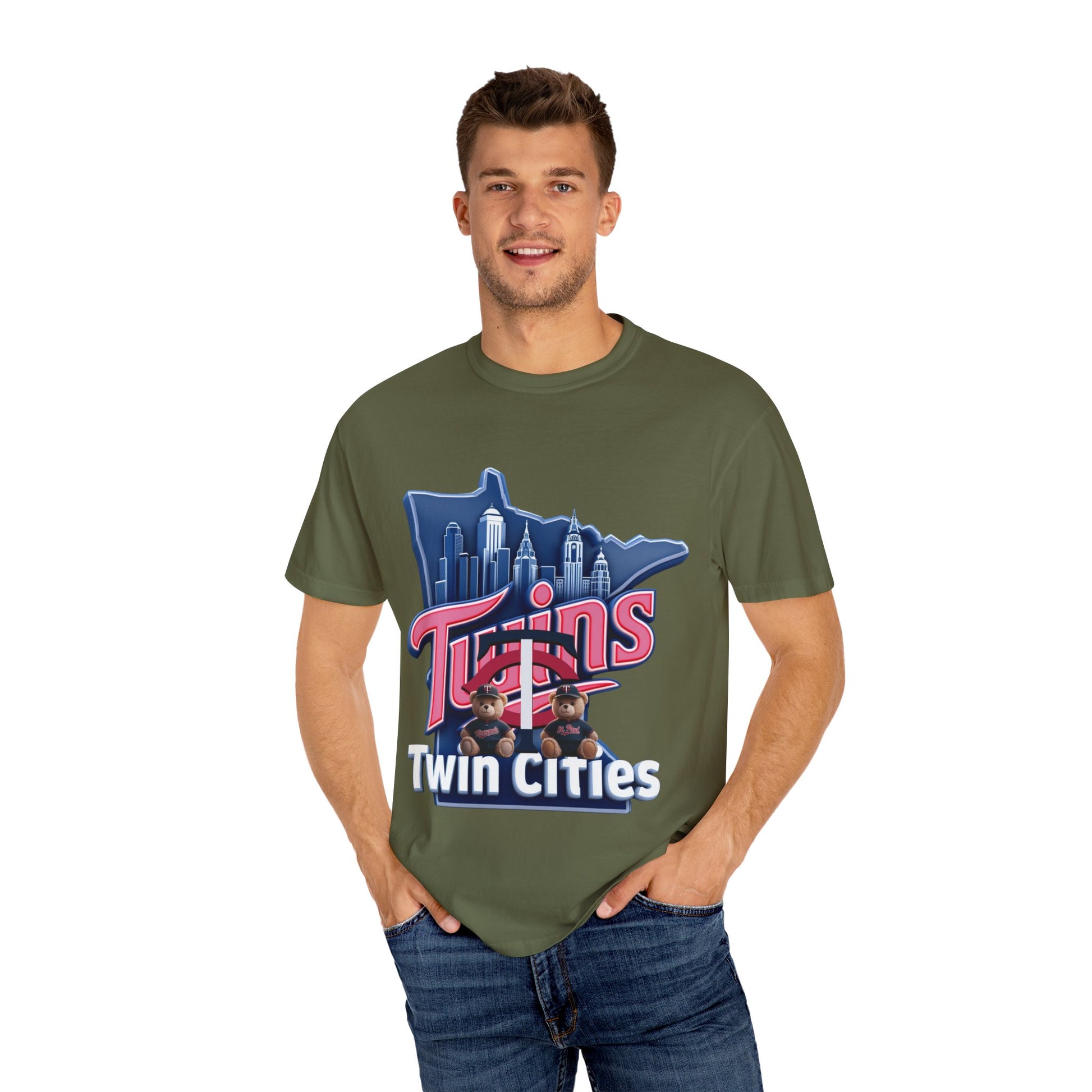Twin City Unisex T-Shirt, Sporty Tee for Fans, Garment-Dyed Shirt, Perfect for Game Day, Show Your Team Spirit!