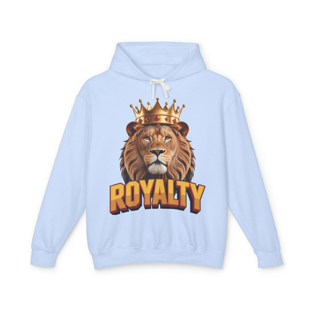 Royalty Lion Hooded Sweatshirt, Unisex Lightweight Pullover, King of the Jungle Sweatshirt, Animal Lover Gift, Cool Casual Wear