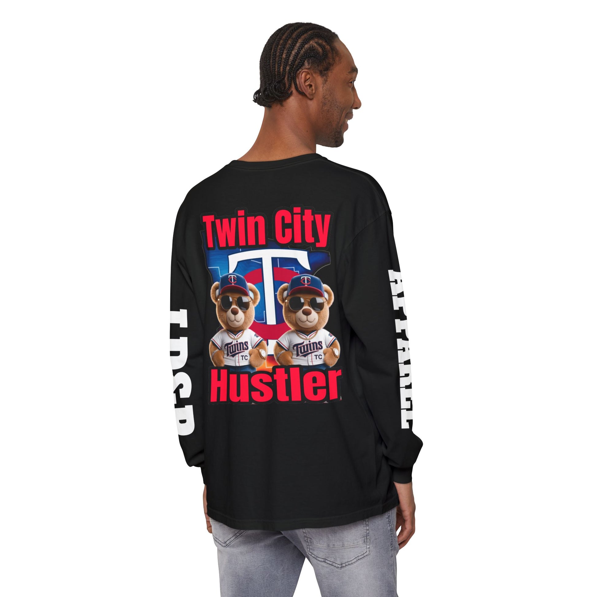 Twin City HUSTLER Long Sleeve T-Shirt - LD&P Apparel Design #2