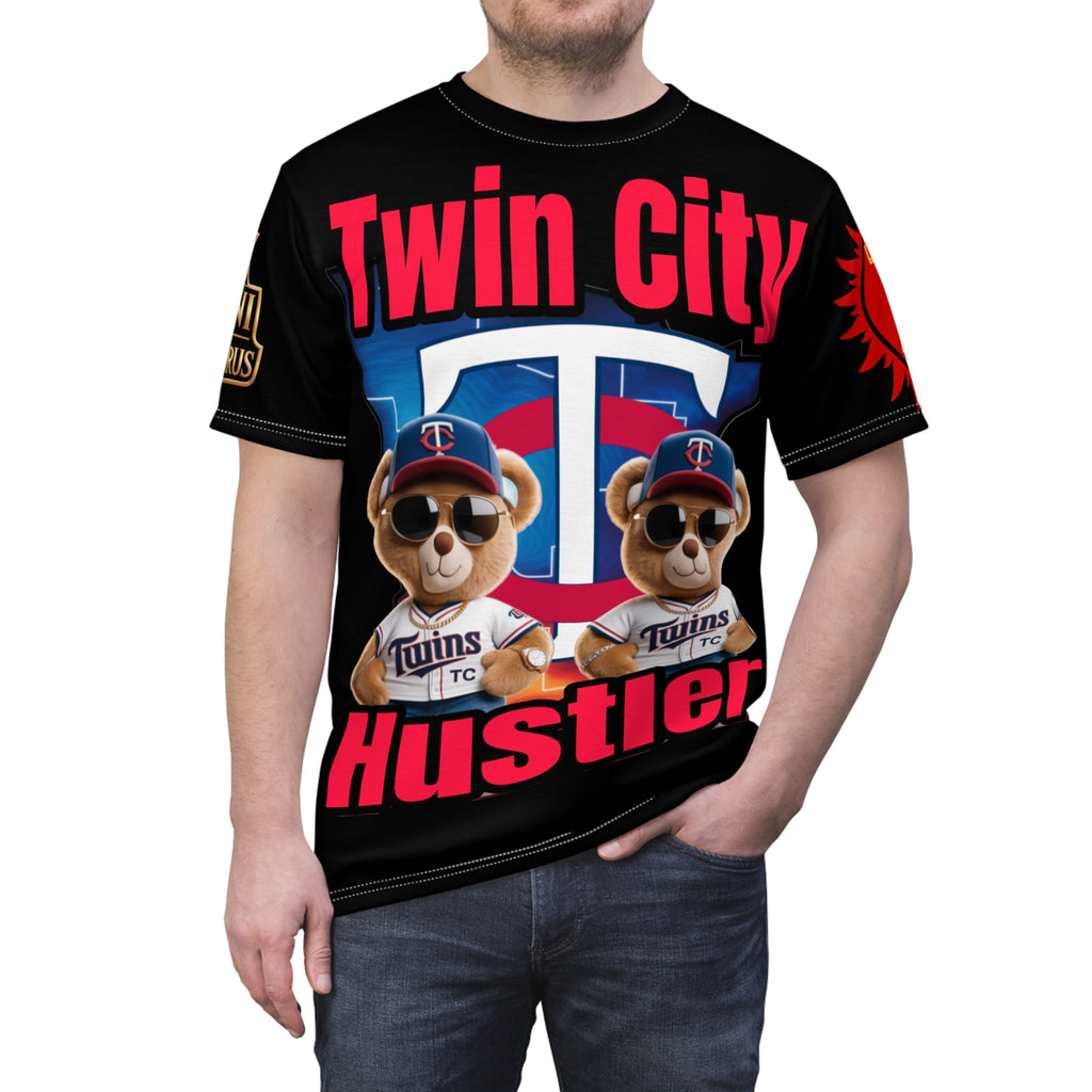 Twin City HUSTLER Print Unisex Cut & Sew Tee