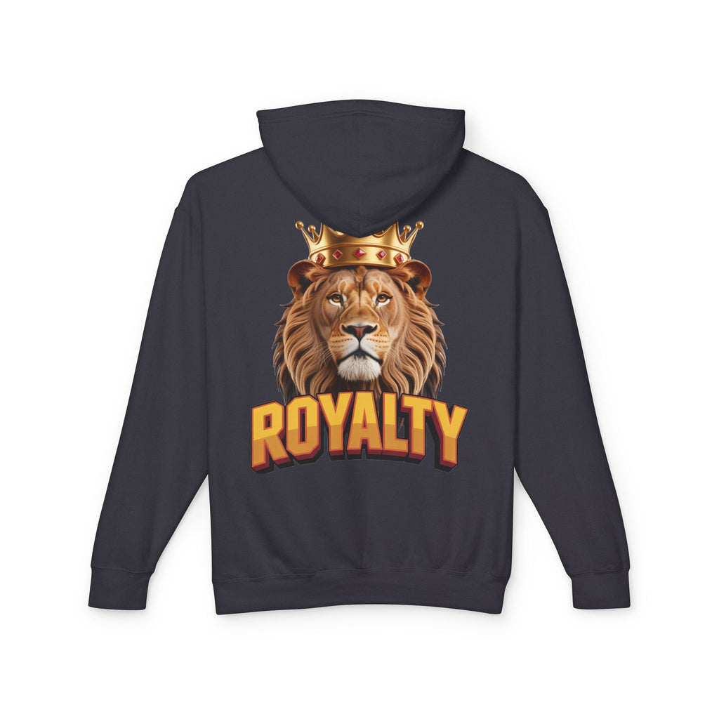Royalty Lion Hooded Sweatshirt, Unisex Lightweight Pullover, King of the Jungle Sweatshirt, Animal Lover Gift, Cool Casual Wear