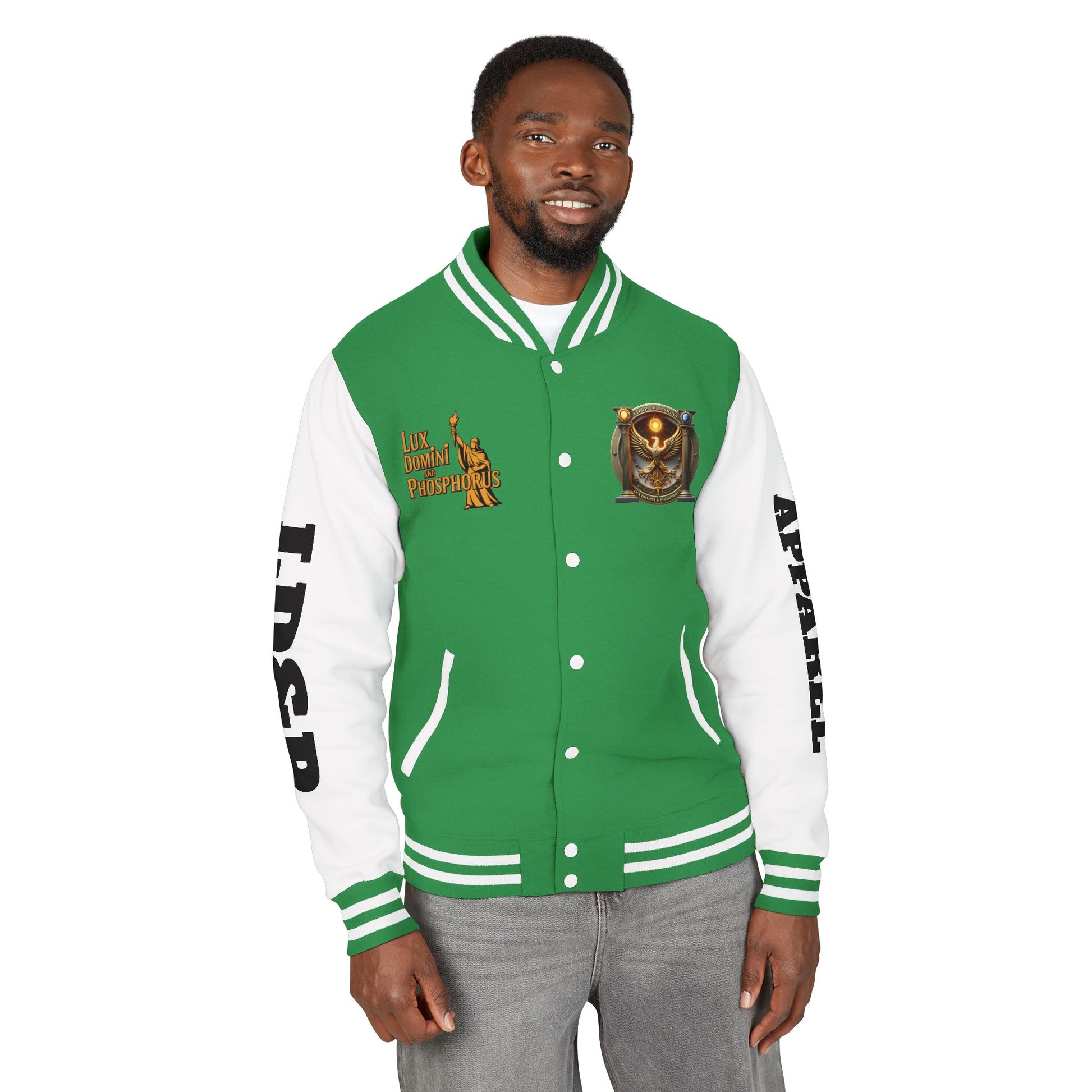 Letterman Jacket LD&P APPAREL Logo Design