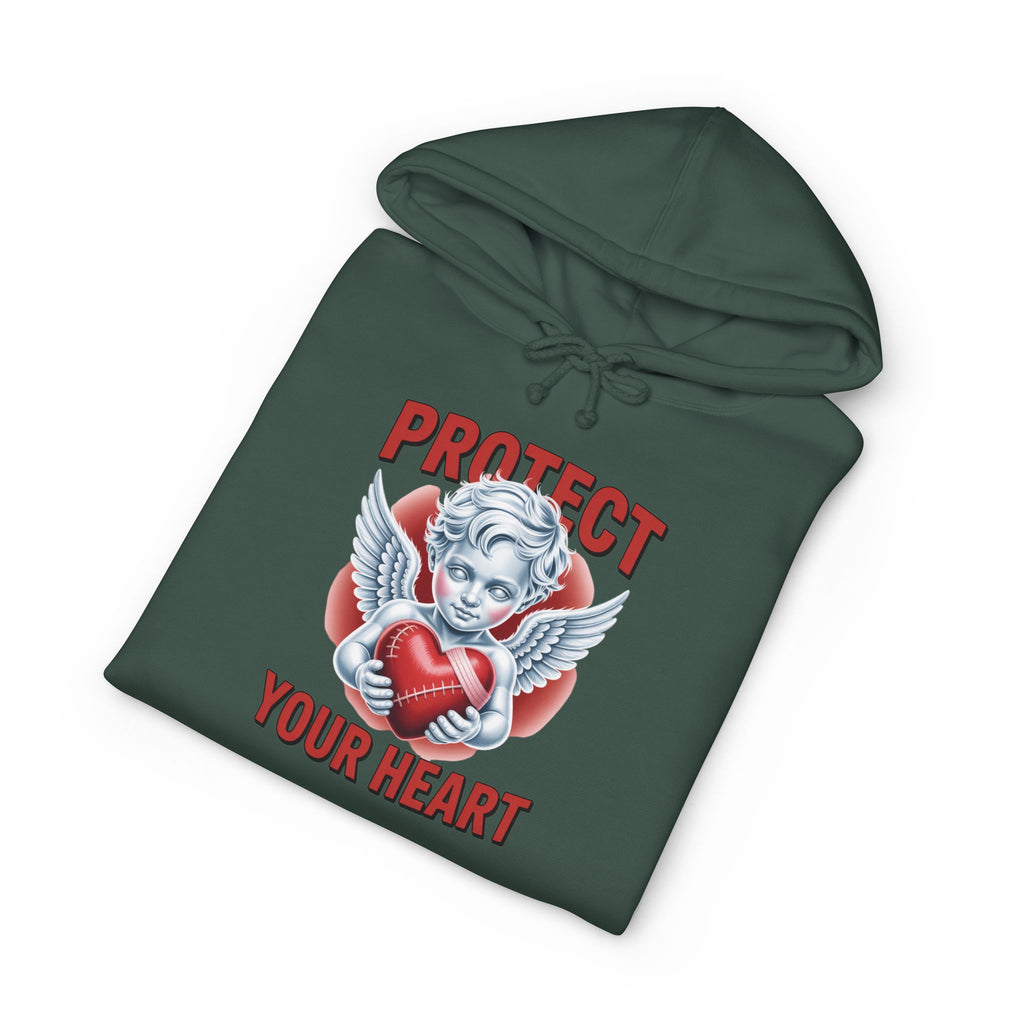 Hooded Sweatshirt - 'protect your heart' Bold Graphic Design