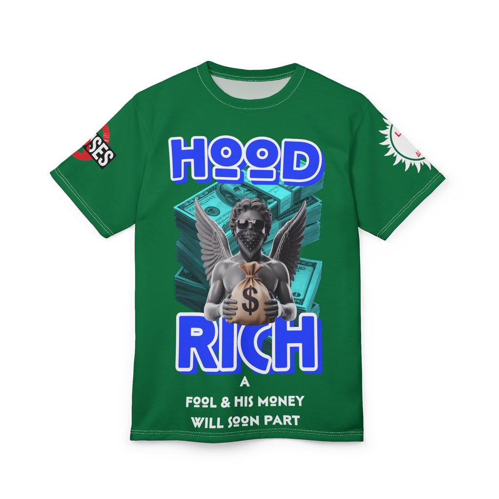 Hood Rich Graphic Tee LD&P APPAREL Green