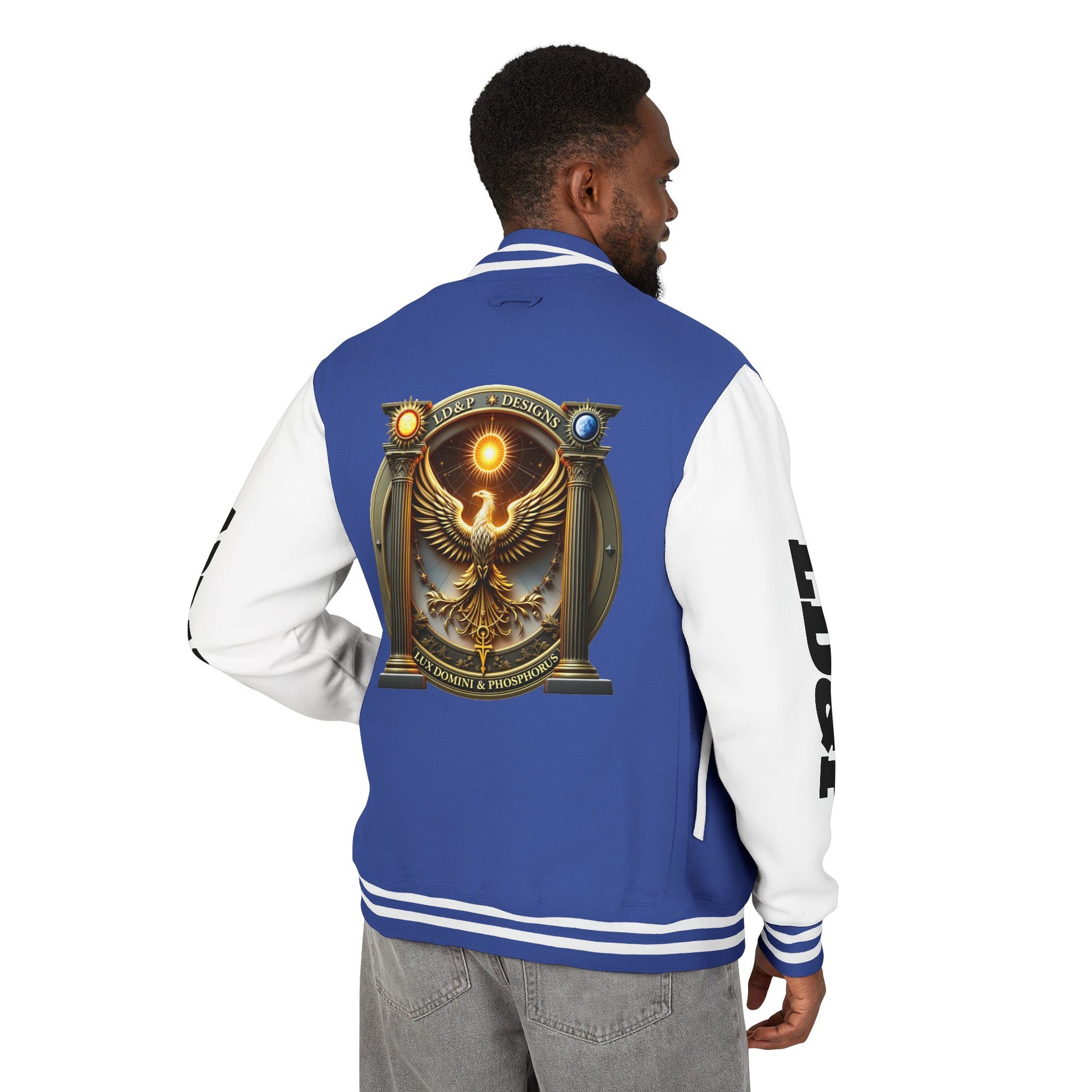 Letterman Jacket LD&P APPAREL Logo Design