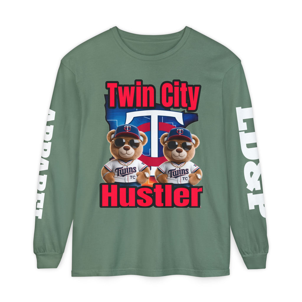 Twin City HUSTLER Long Sleeve T-Shirt - LD&P Apparel Design #2