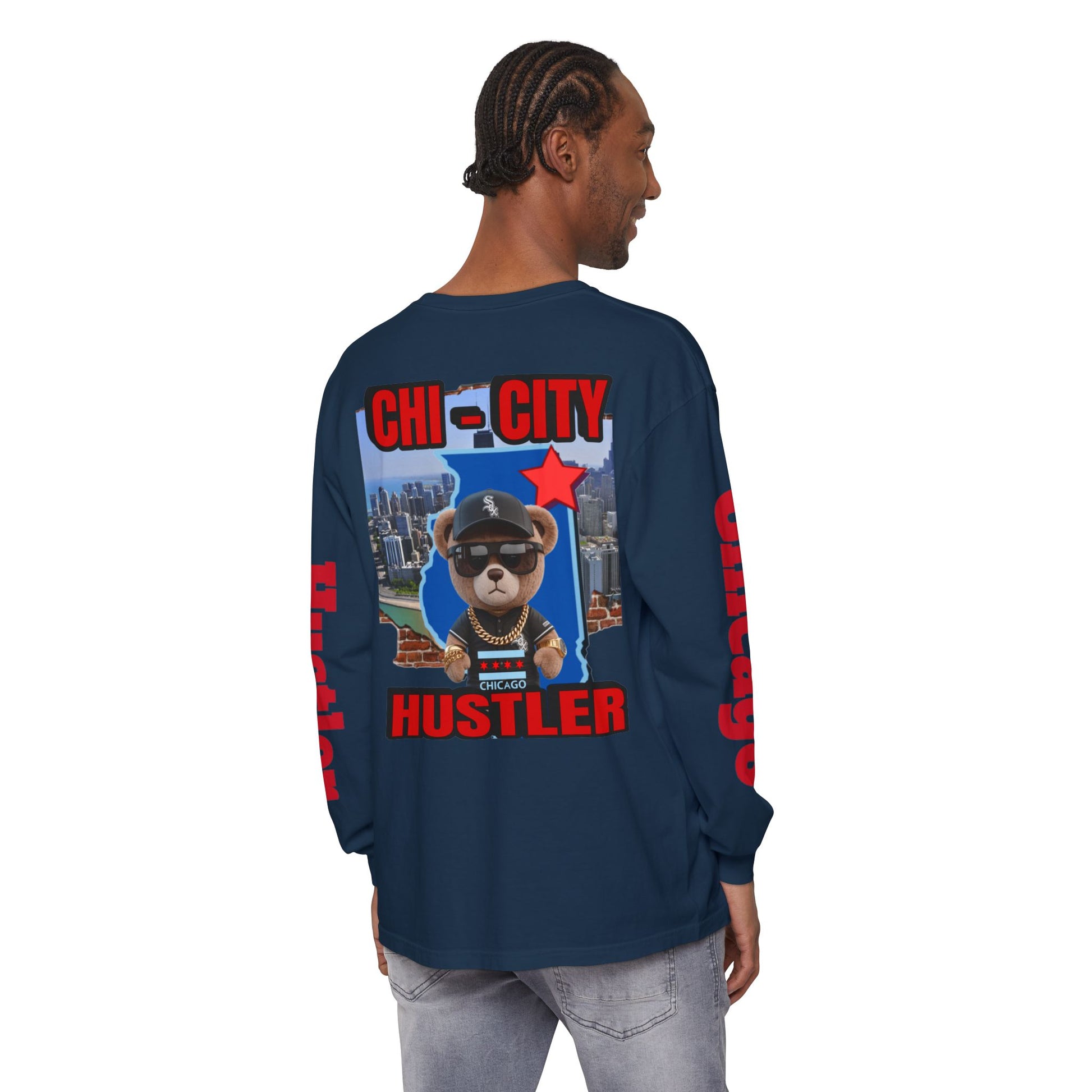 Chi-City Hustler Long Sleeve T-Shirt — LD&P Apparel