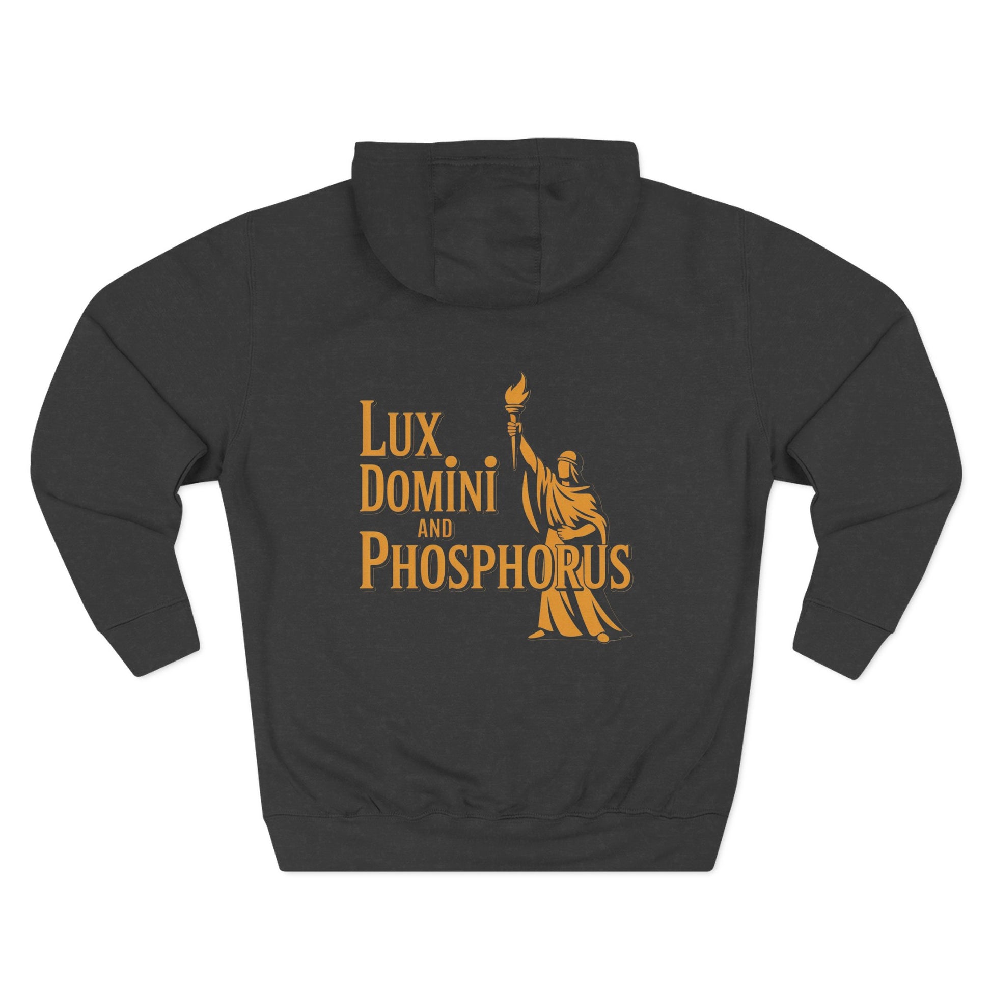 Fleece Hoodie Lux Domini and Phosphorus Apparel Design