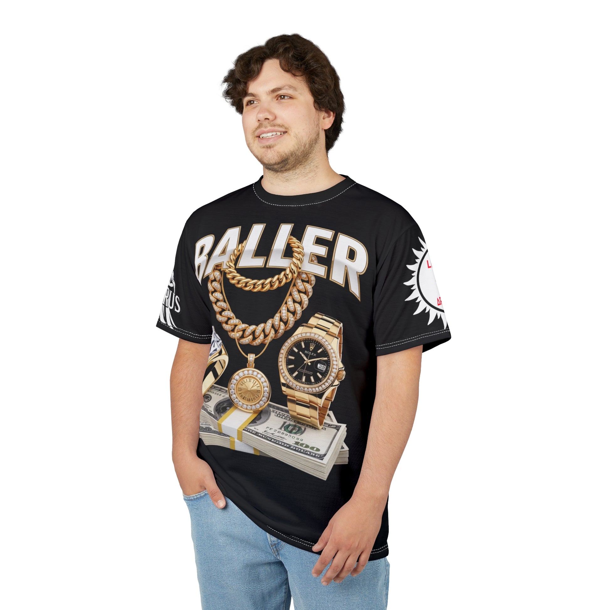 Baller  Unisex Tee - Lux Domini and Phosphorus LD&P Apparel Design black