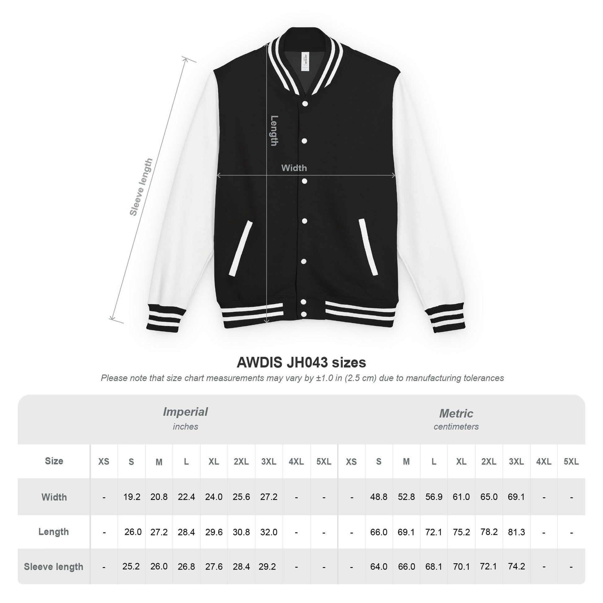 Letterman Jacket LD&P APPAREL Logo Design