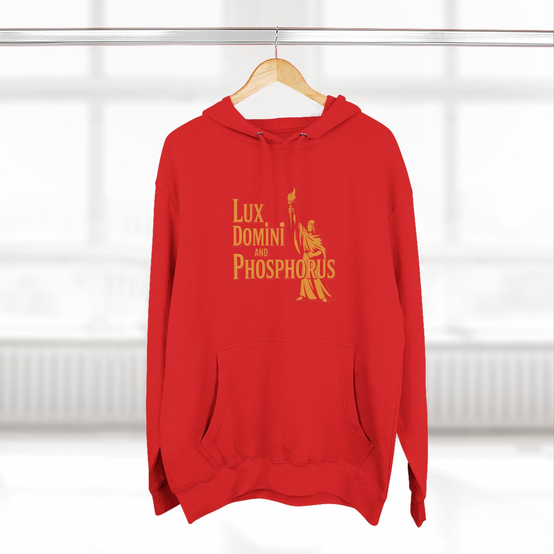 Fleece Hoodie Lux Domini and Phosphorus Apparel Design