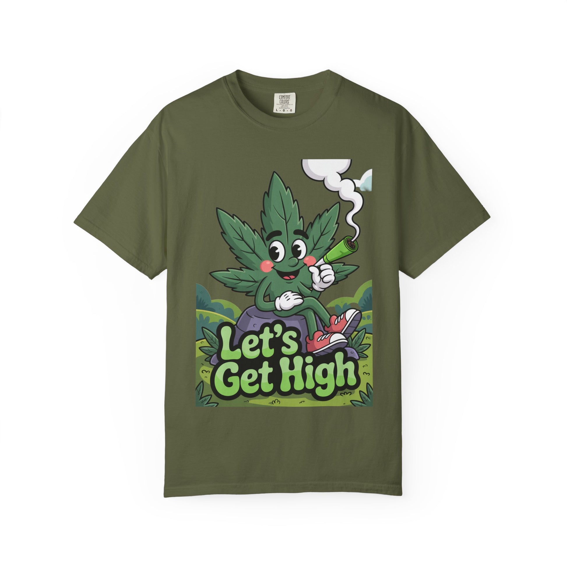 Garment-Dyed T-shirt Let's Get High Unisex Tee