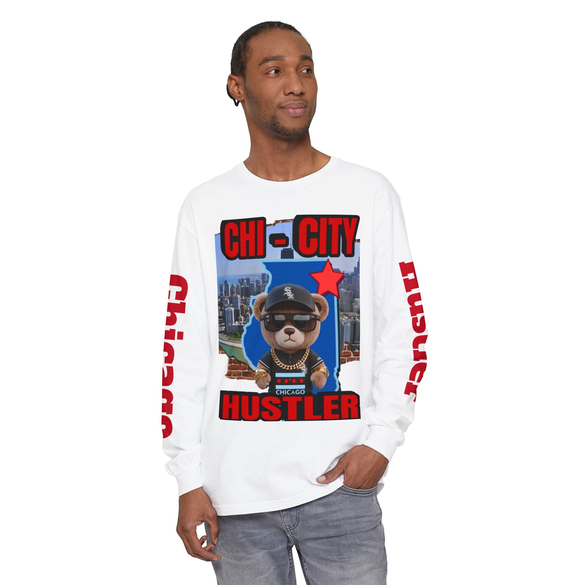 Chi-City Hustler Long Sleeve T-Shirt — LD&P Apparel