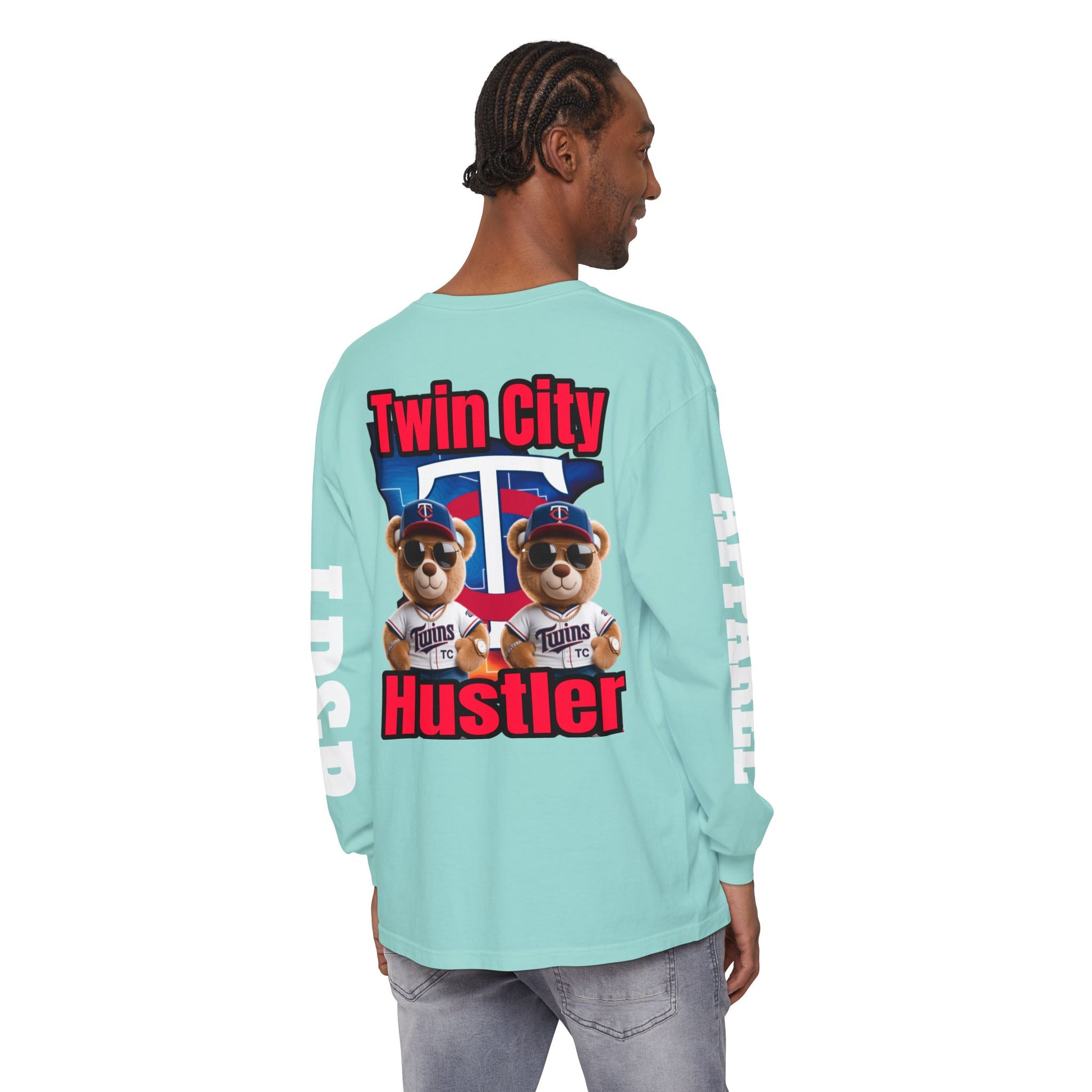 Twin City HUSTLER Long Sleeve T-Shirt - LD&P Apparel Design #2