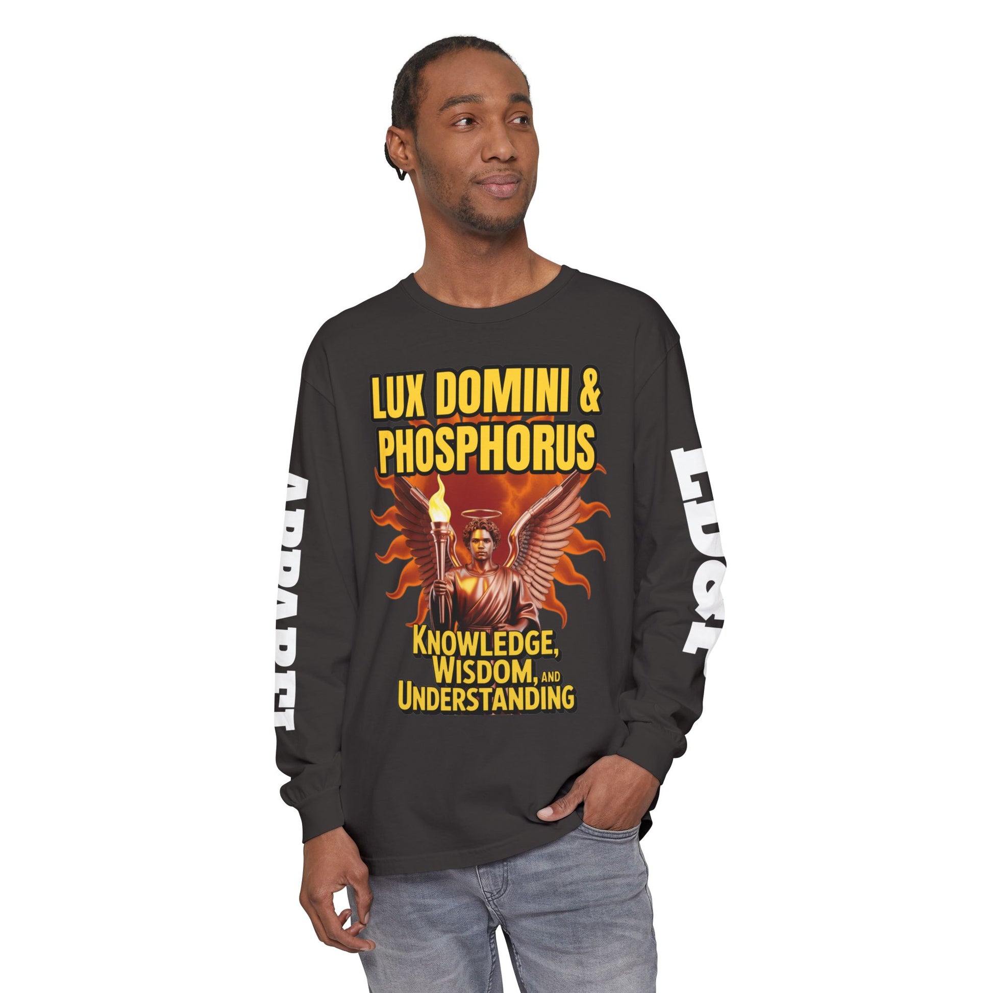 Long Sleeve T-Shirt LD&P Apparel Knowledge Wisdom Understanding Design
