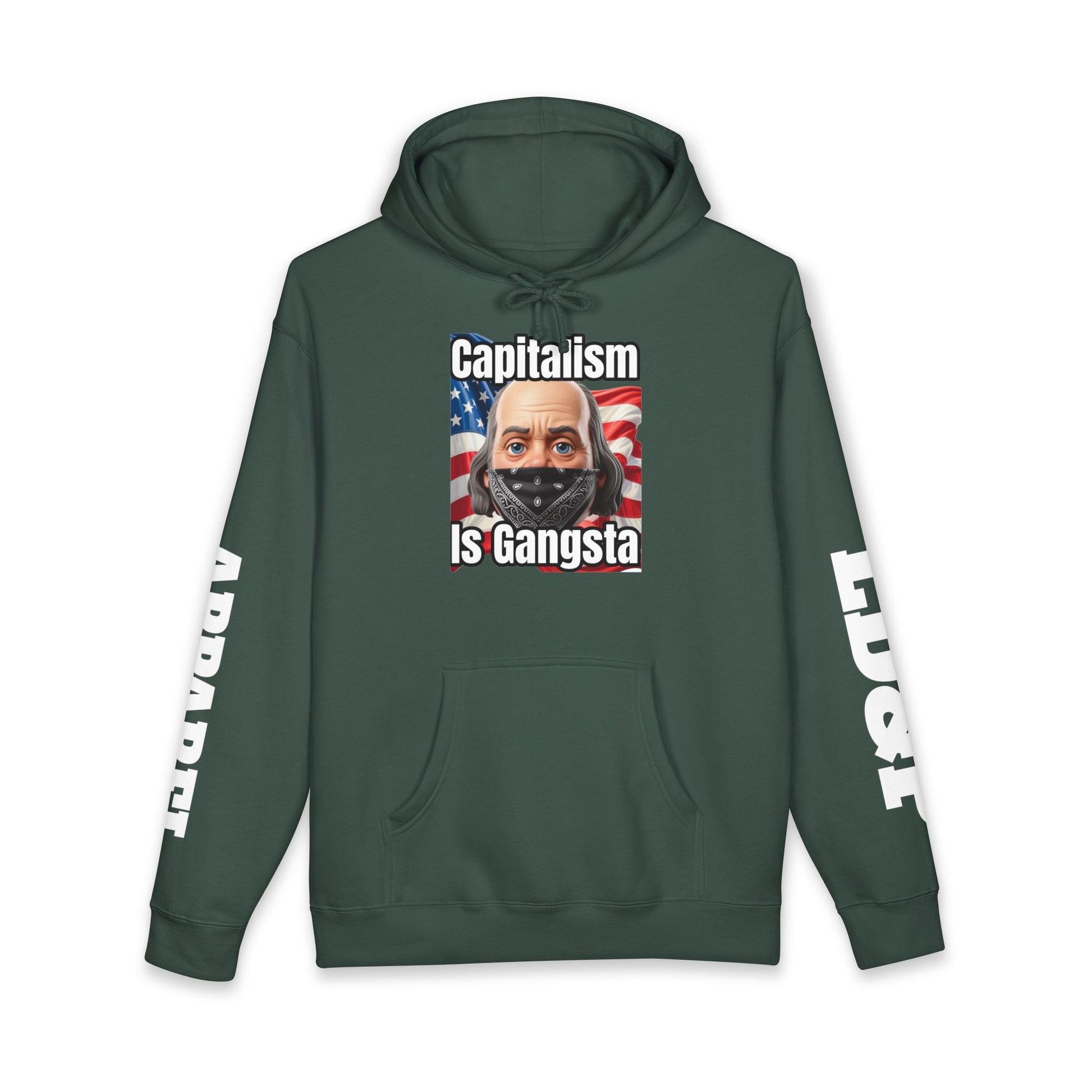 Capitalism is Gangsta Heavyweight Hooded Sweatshirt