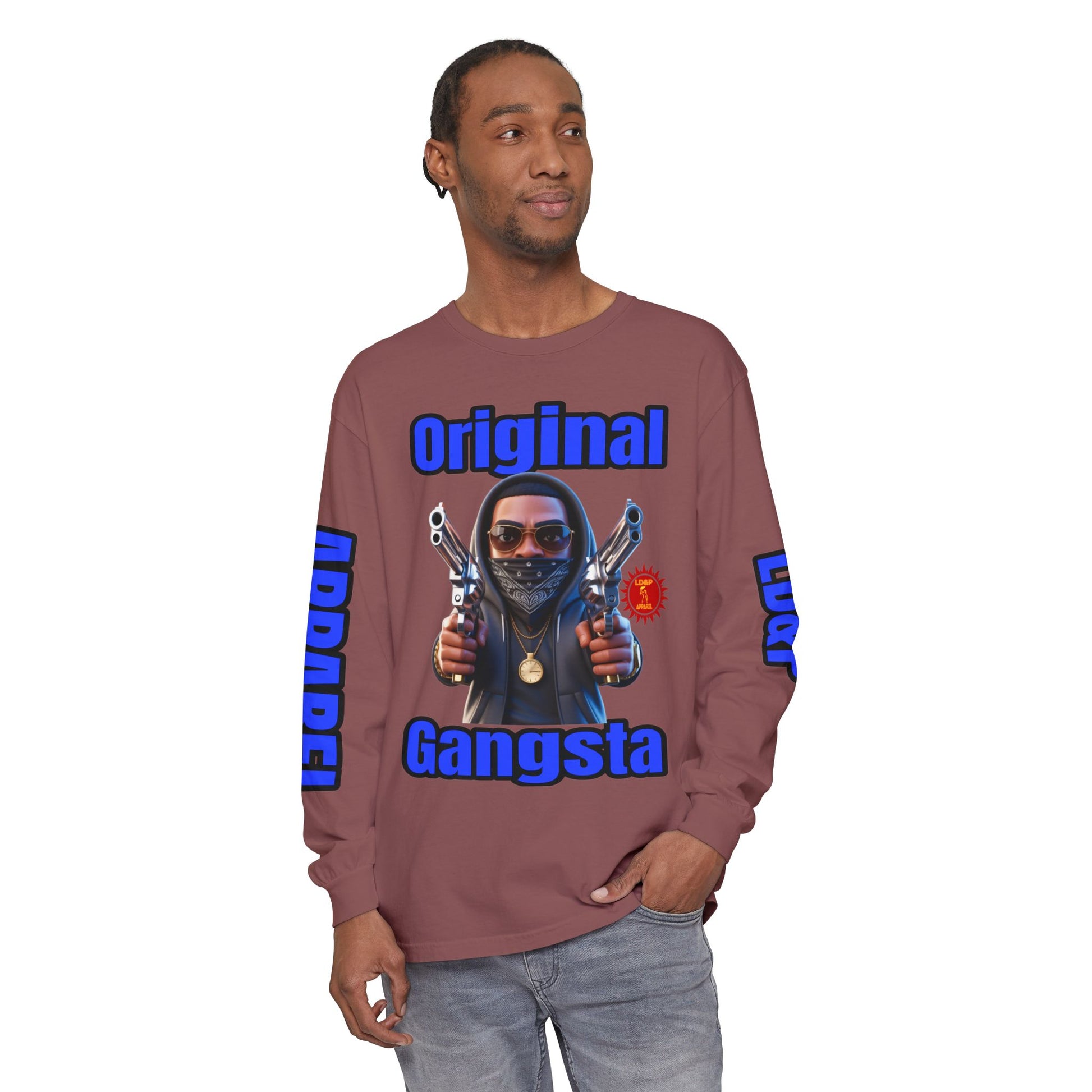 Long Sleeve T-Shirt Original Gangsta LD&amp;P Apparel Design