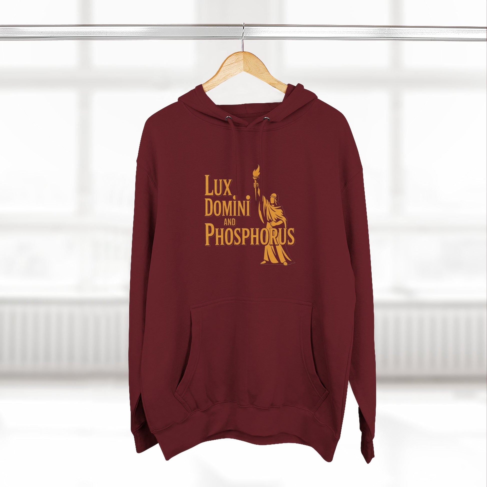 Fleece Hoodie Lux Domini and Phosphorus Apparel Design