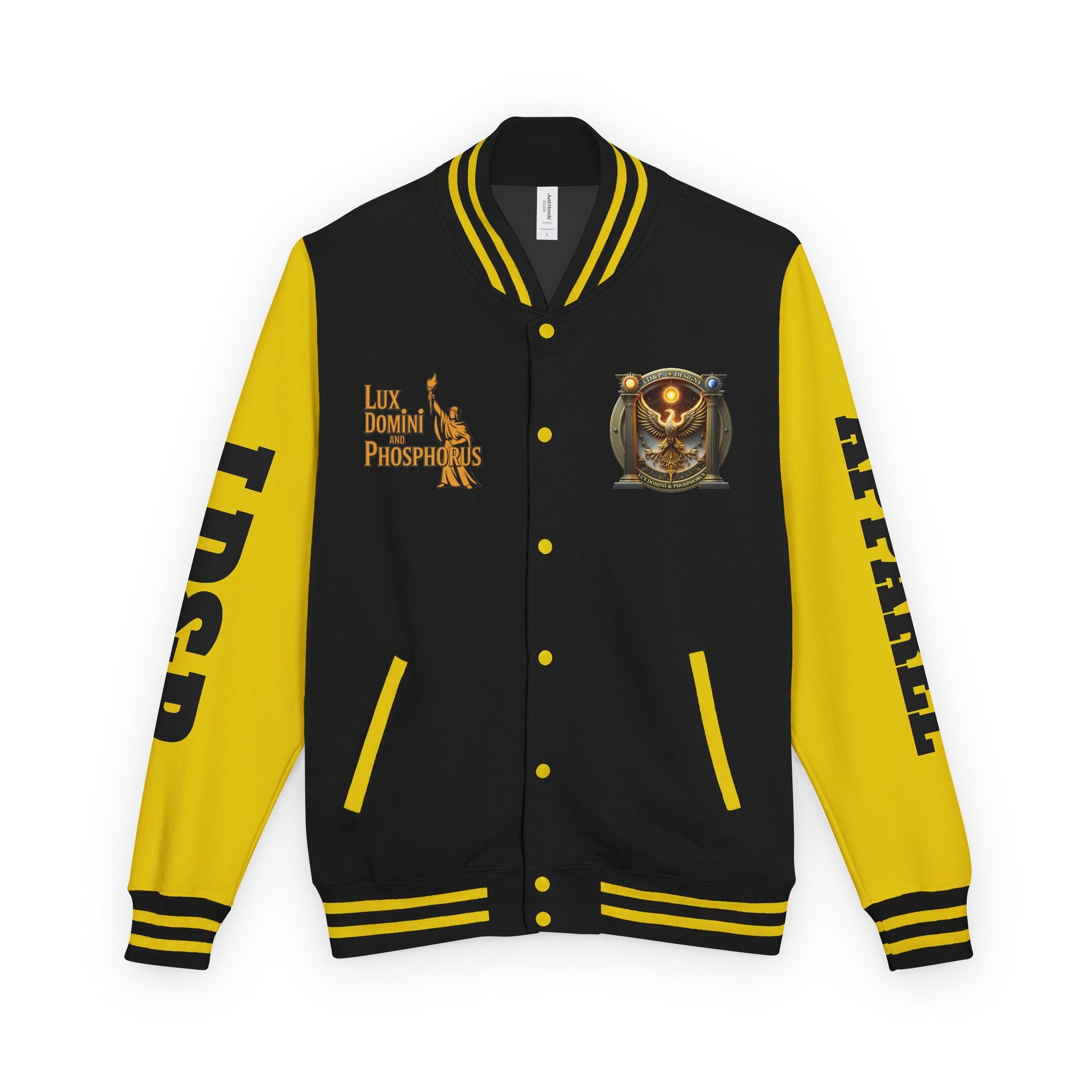 Letterman Jacket LD&P APPAREL Logo Design