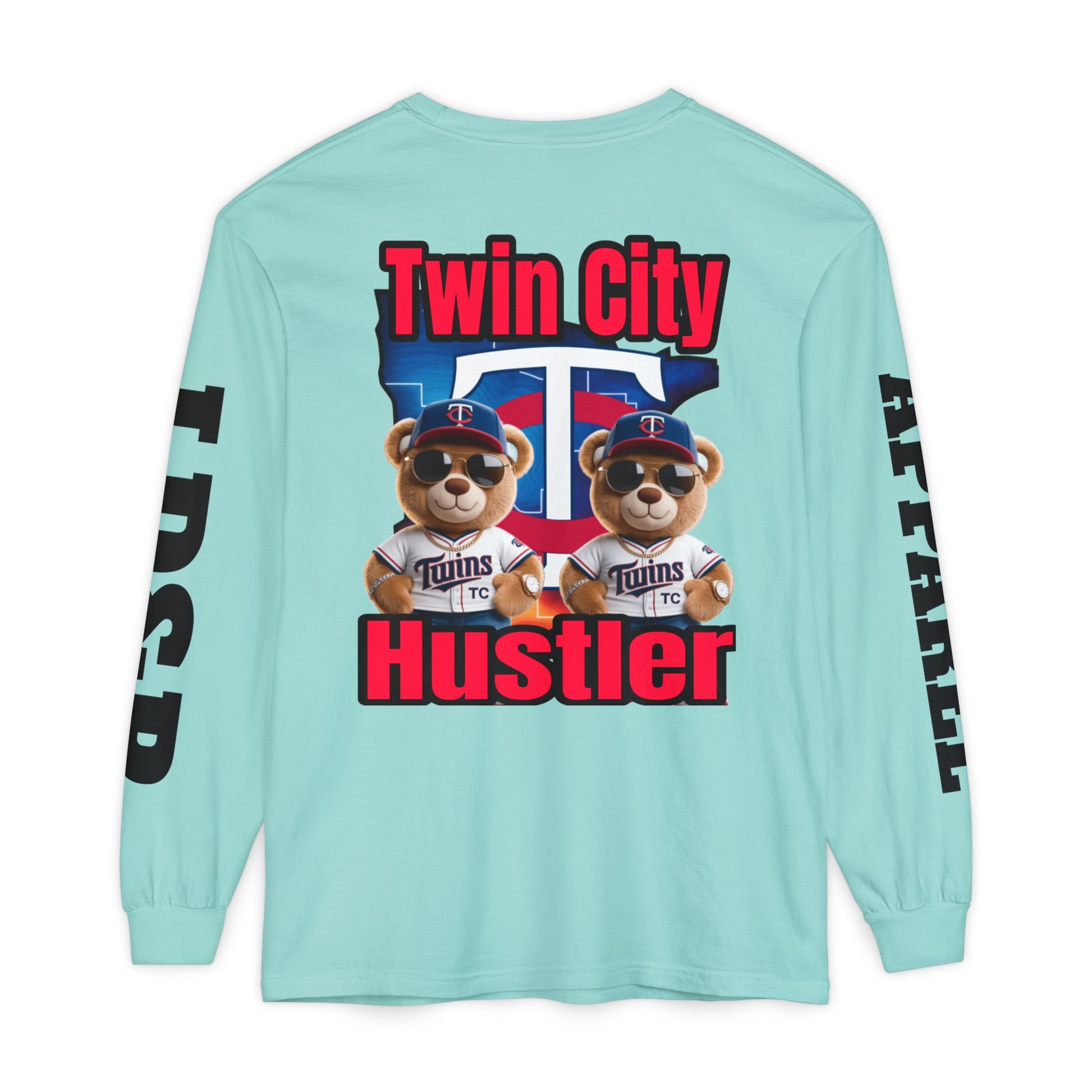 Twin City HUSTLER Long Sleeve T-Shirt - Bad Temper Design
