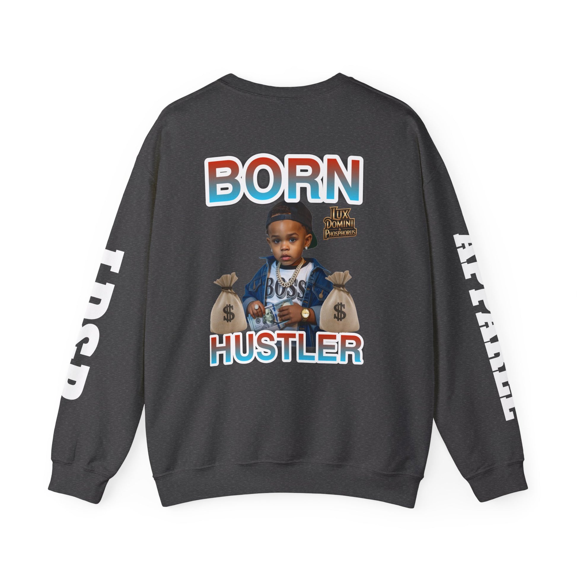Crewneck Sweatshirt - Born Hustler LD&P Apparel