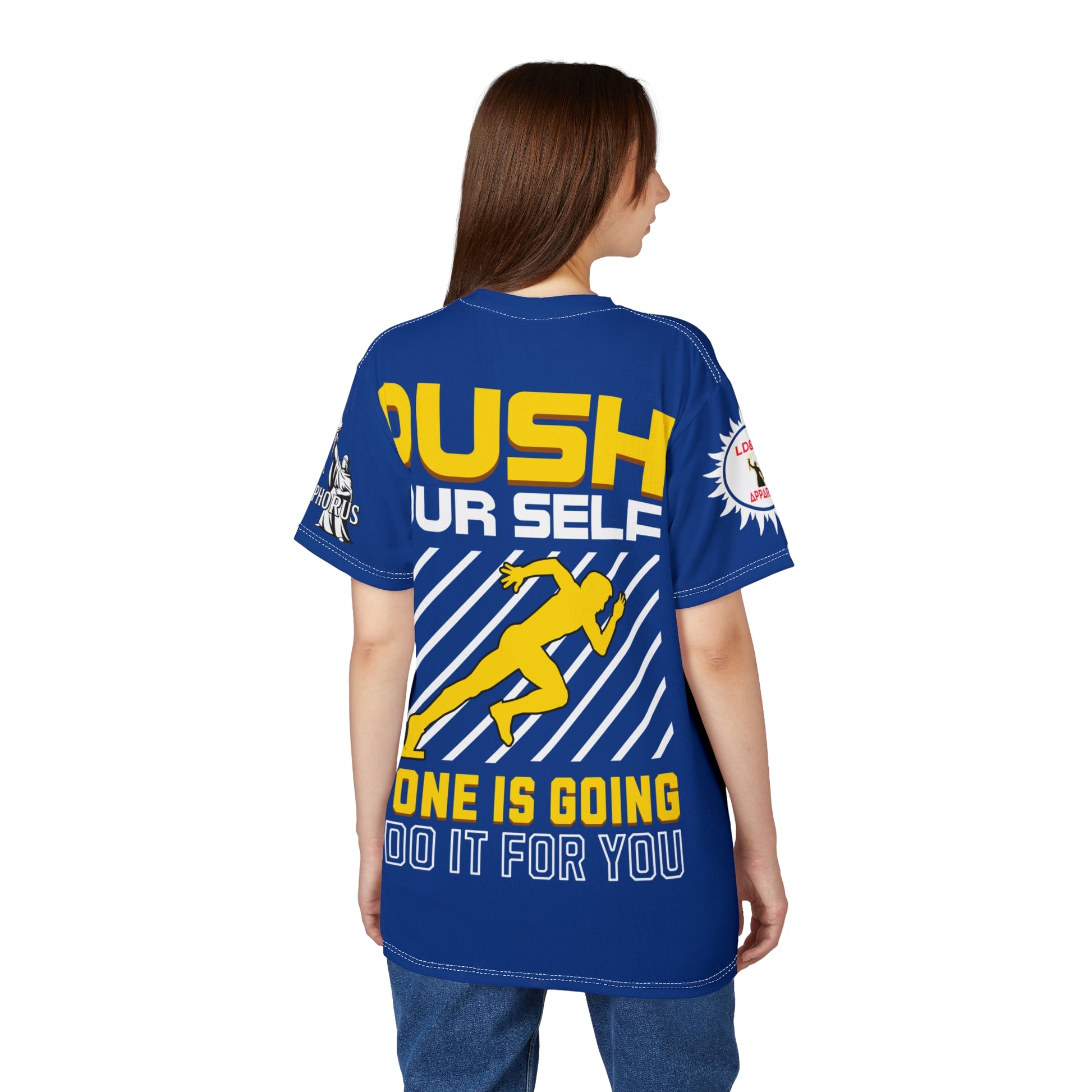 Push Yourself Graphic Tee LD&P APPAREL DESIGN Blue