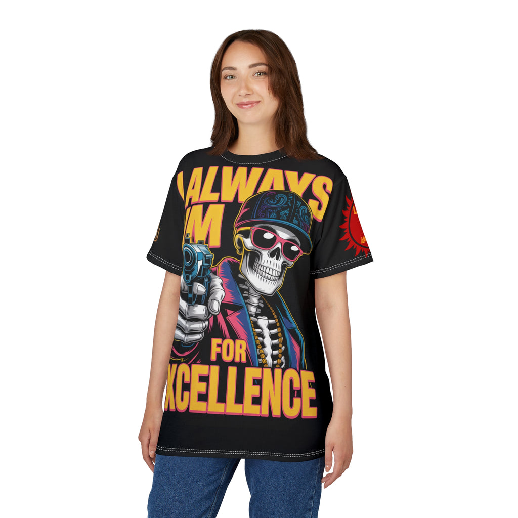 I ALWAYS AIM FOR EXCELLENCE Unisex Tee - 'The World Is Mine' LD&P Apparel Design