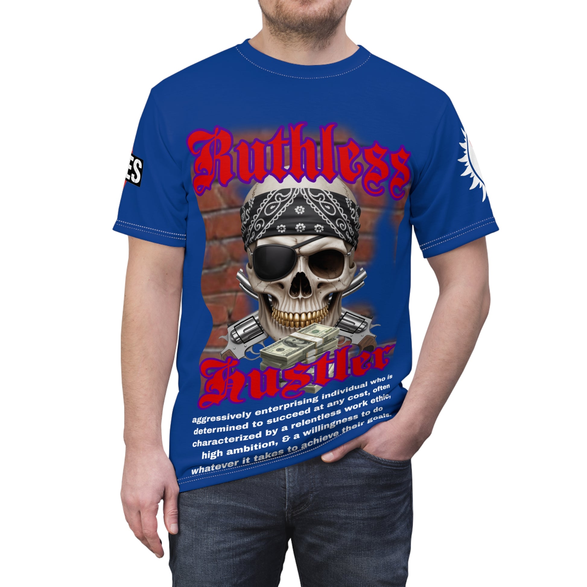 Ruthless Hustler Tee LD&P APPAREL Blue