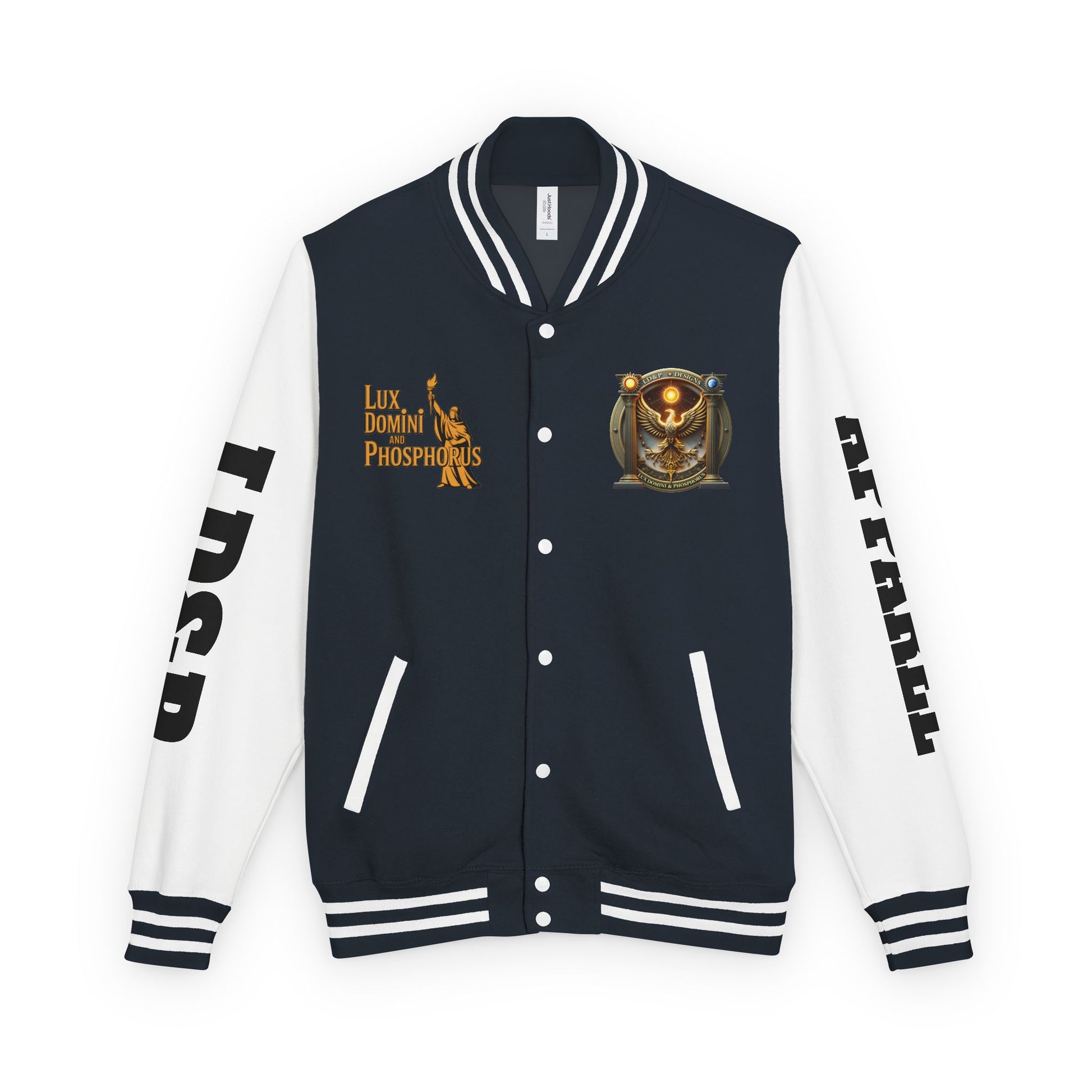 Letterman Jacket LD&P APPAREL Logo Design