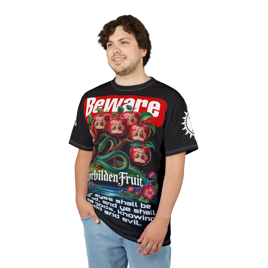 Beware Forbidden Fruit Graphic Tee LD&P APPAREL Black