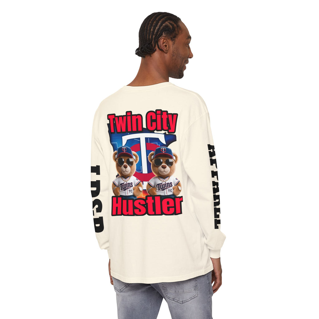 Twin City HUSTLER Long Sleeve T-Shirt - LD&P Apparel Design #2